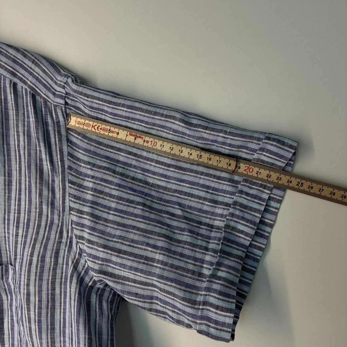 Etro Etro Milano 100% Linen Striped SS Shirt - Slim Fit XL Size US XL / EU 56 / 4 - 5 Thumbnail