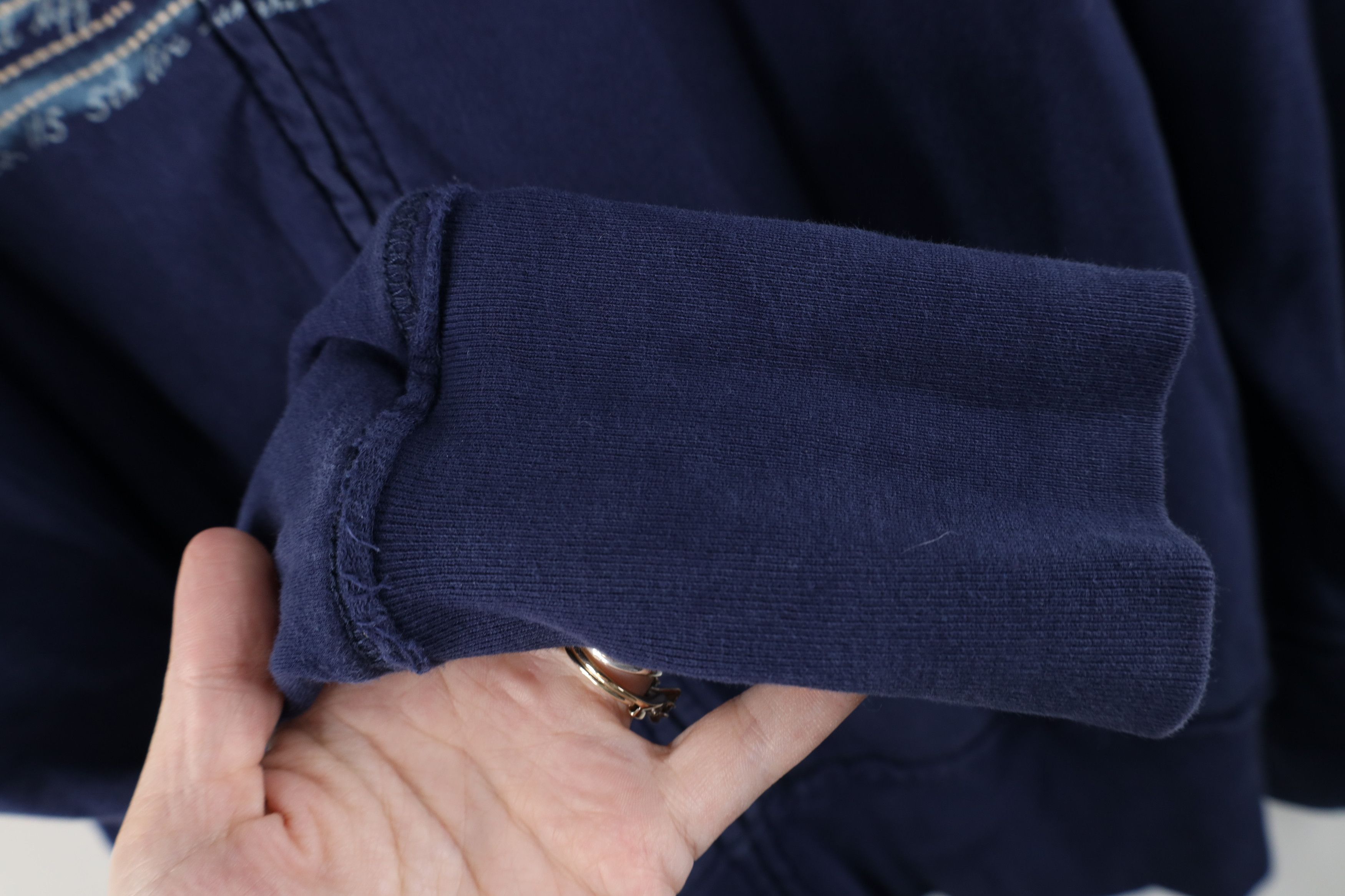 Polo Ralph Lauren × Vintage Vintage 90s Ralph Lauren Out USA Flag Full Zip Hoodie Blue Size XL / US 12-14 / IT 48-50 - 8 Thumbnail