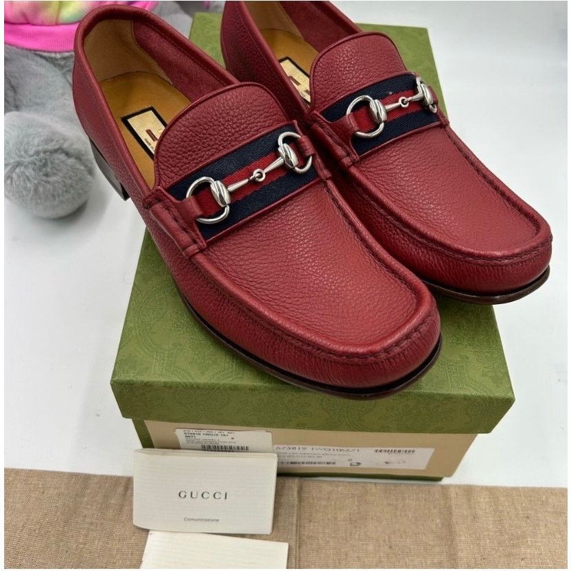 Gucci Men's Gucci horse bit web striped loafer size 9 Size US 9.5 / EU 42-43 - 11 Thumbnail