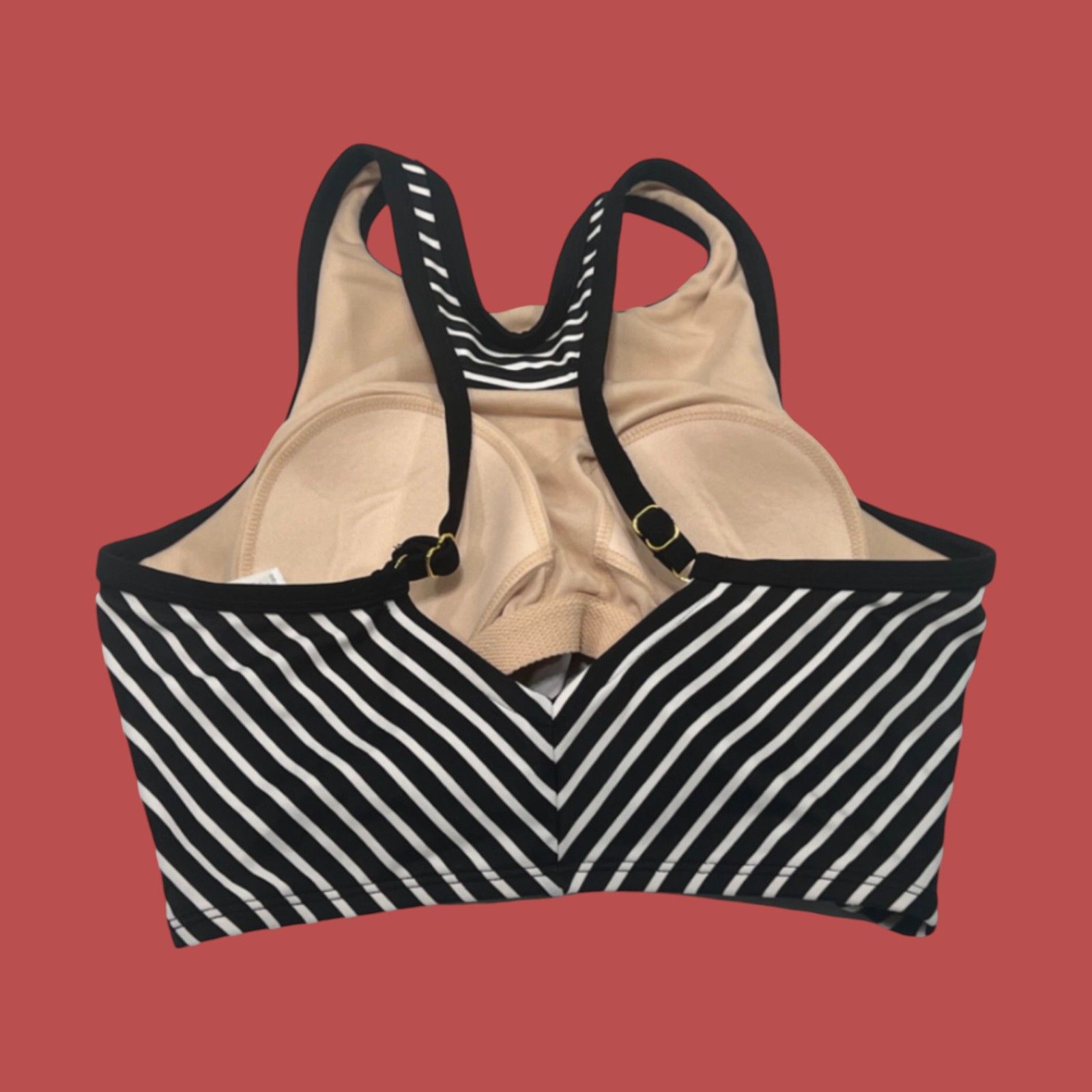 Other Kona Sol - Women's Longline Twist Bikini Top - Black/White - Size ONE SIZE - 6 Thumbnail