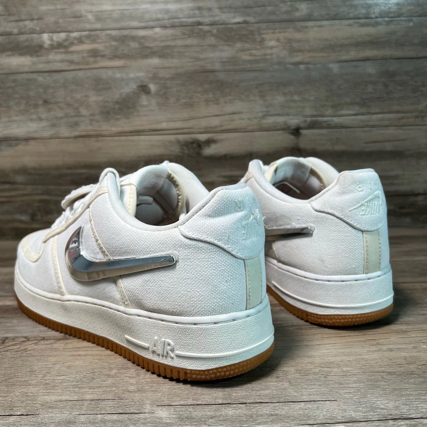 Nike Nike AF1 x Travis Scott Swap Swoosh Pale Ivory 44.5 Size US 11.5 / EU 44-45 - 4 Thumbnail