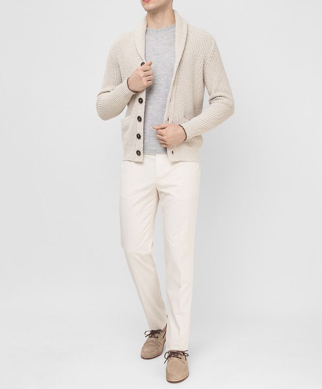 Brunello Cucinelli o1w1db10425 Cashmere Jumper in Light Grey Size US S / EU 44-46 / 1 - 5 Thumbnail