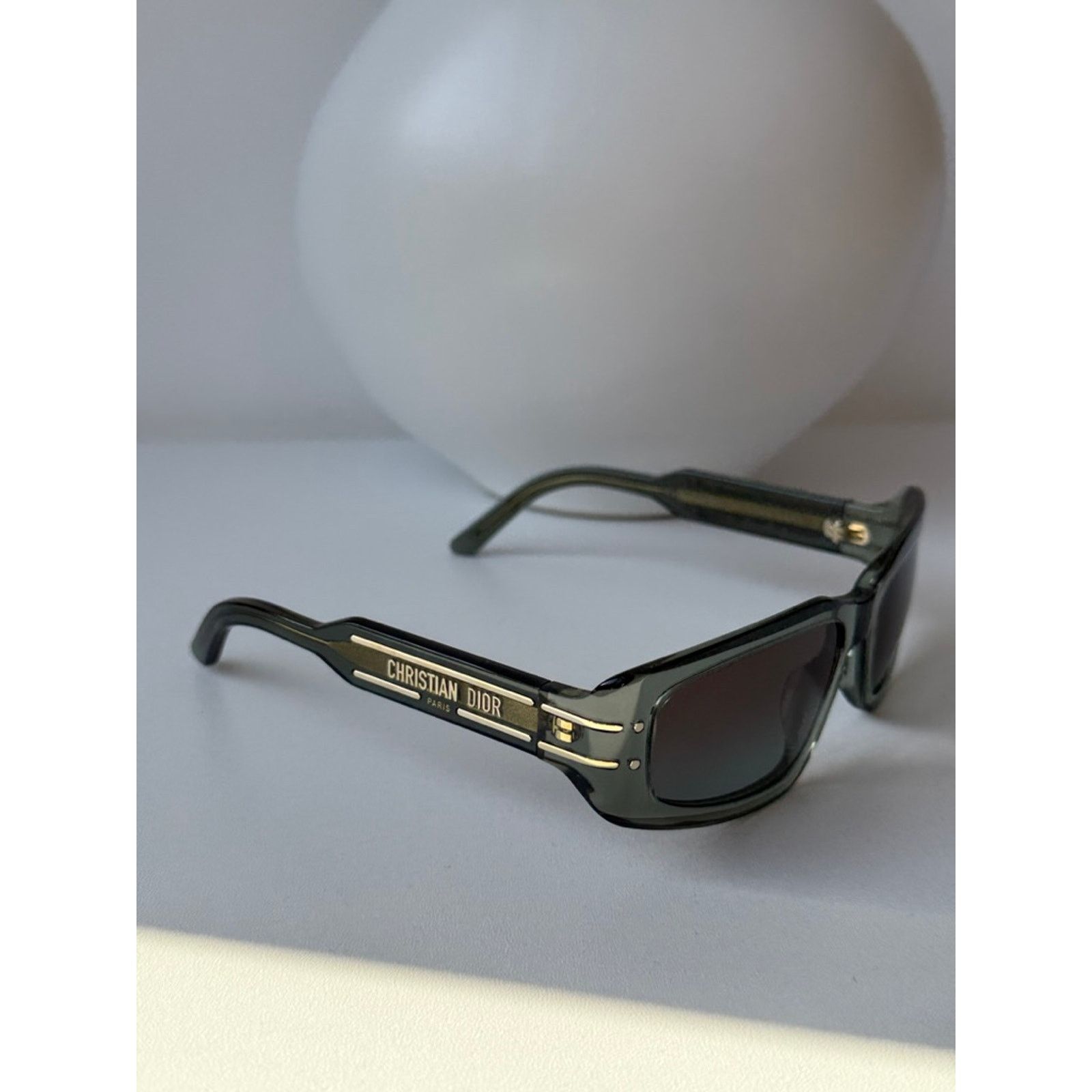 Dior NEW Dior Signature S9U Slim Mask Sunglasses in Green Size ONE SIZE - 7 Thumbnail