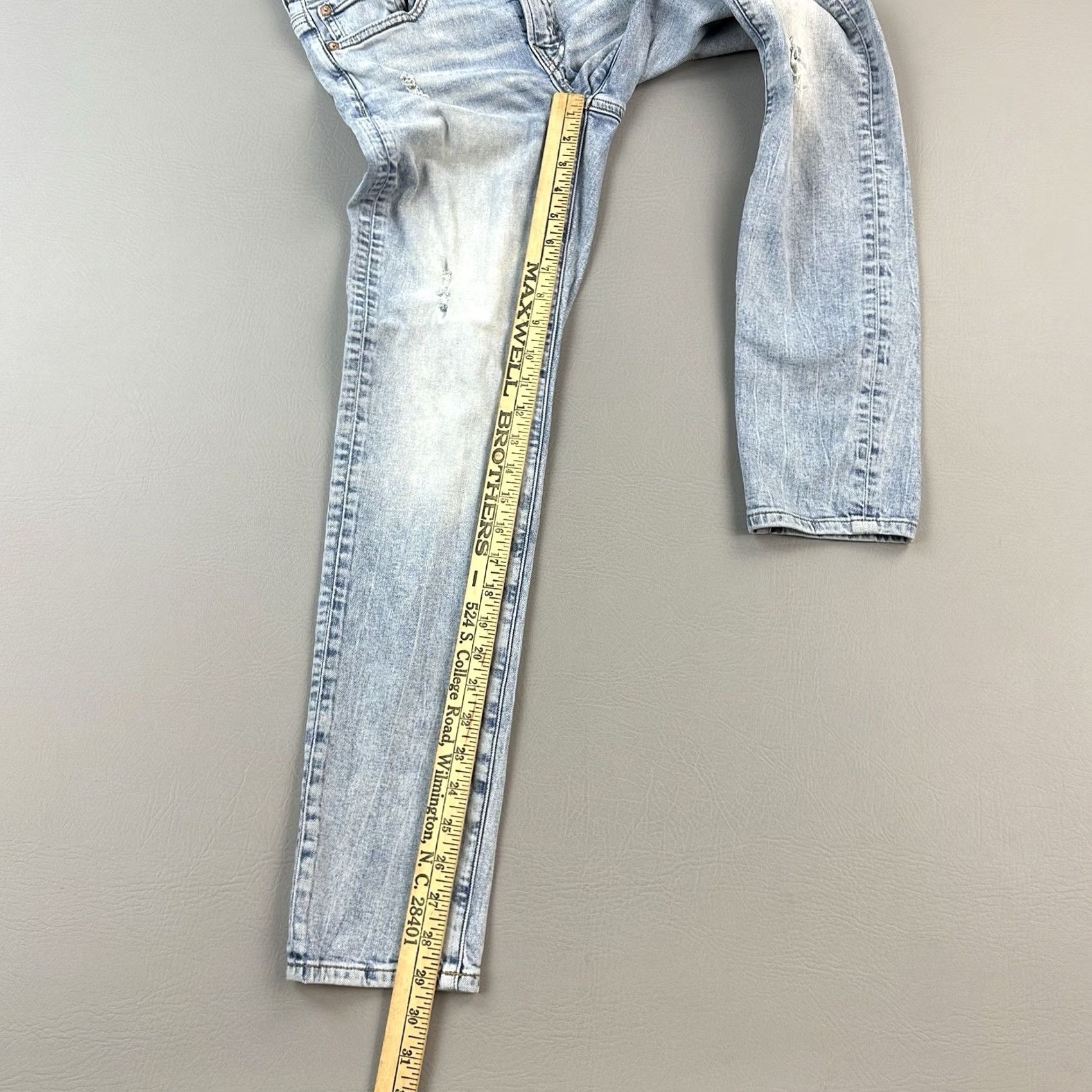 American Eagle Outfitters American Eagle Jeans Mens 29x30 29x29 Distressed Skinny AirFlex Stretch Casual Shirt Size US 29 - 2 Thumbnail