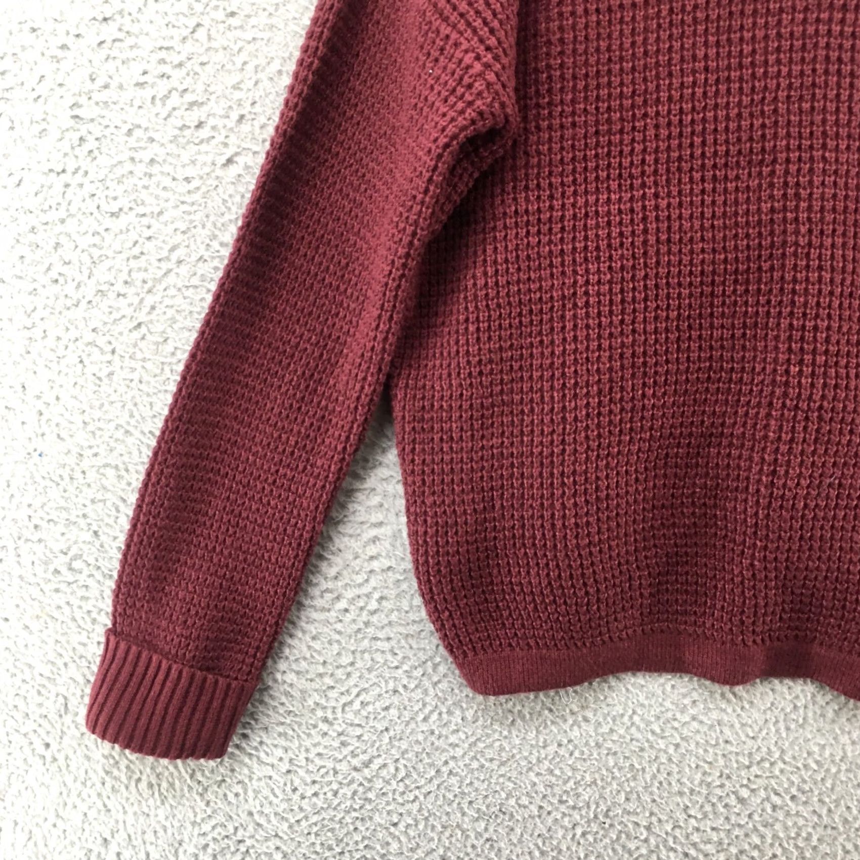 Vintage Peyton Jensen Pullover Sweater Womens M Burgendy Cotton Blend Long Sleeve Knit Shirt Mens? Size M / US 6-8 / IT 42-44 - 3 Thumbnail