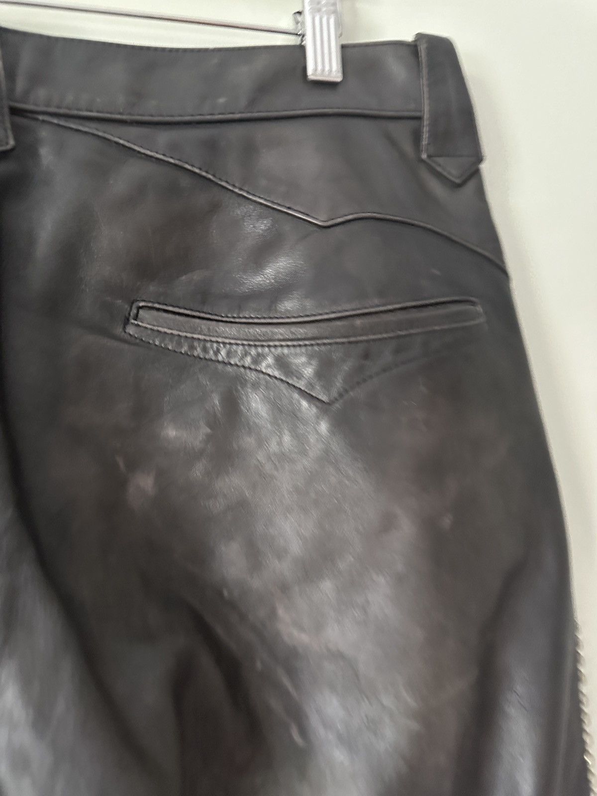 RRL Ralph Lauren Double RL Bejewelled Leather Pants Size US 33 - 5 Thumbnail
