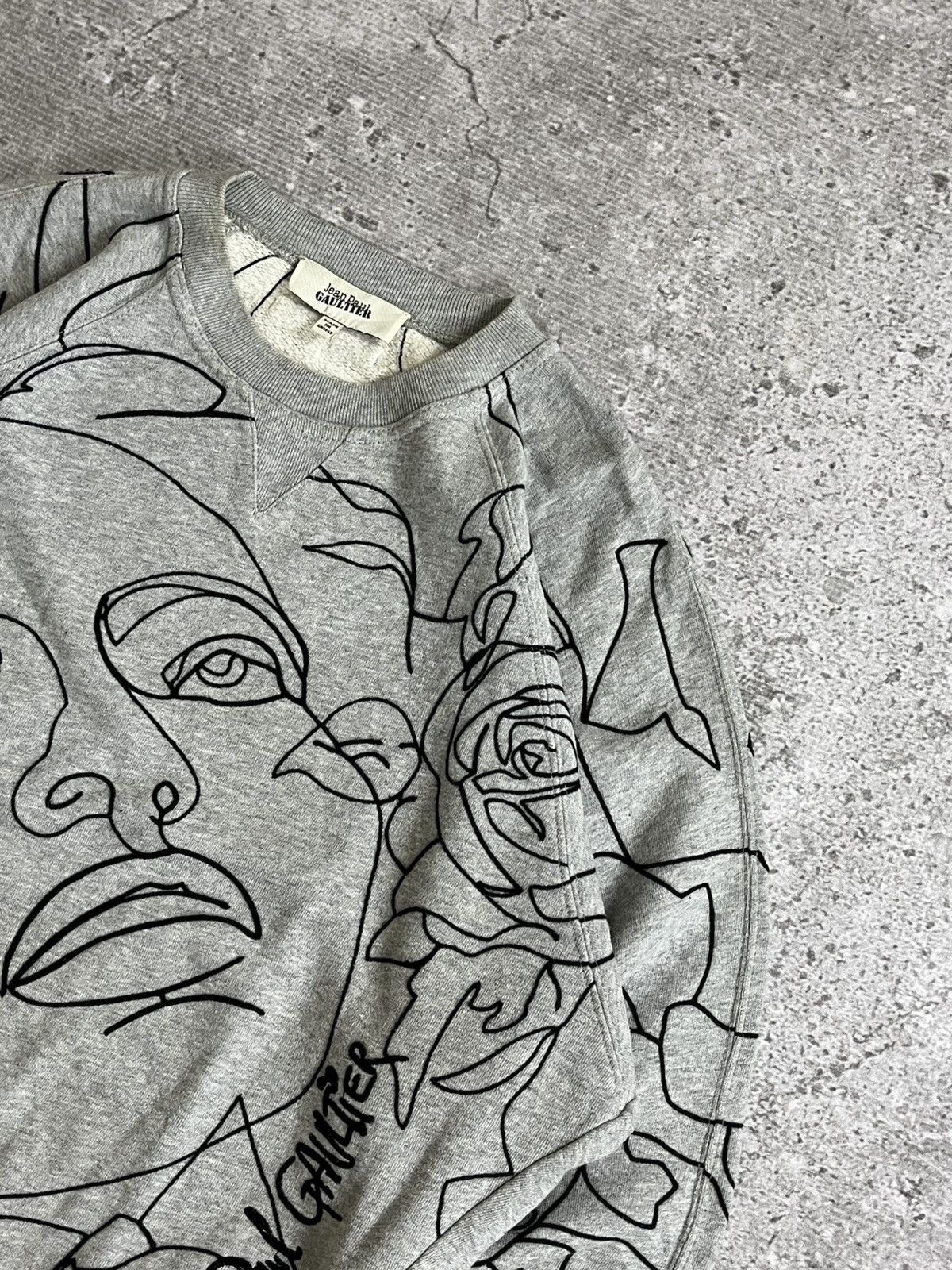 Jean Paul Gaultier Jean Paul Gaultier Face Floral Sweatshirt Size US M / EU 48-50 / 2 - 6 Thumbnail