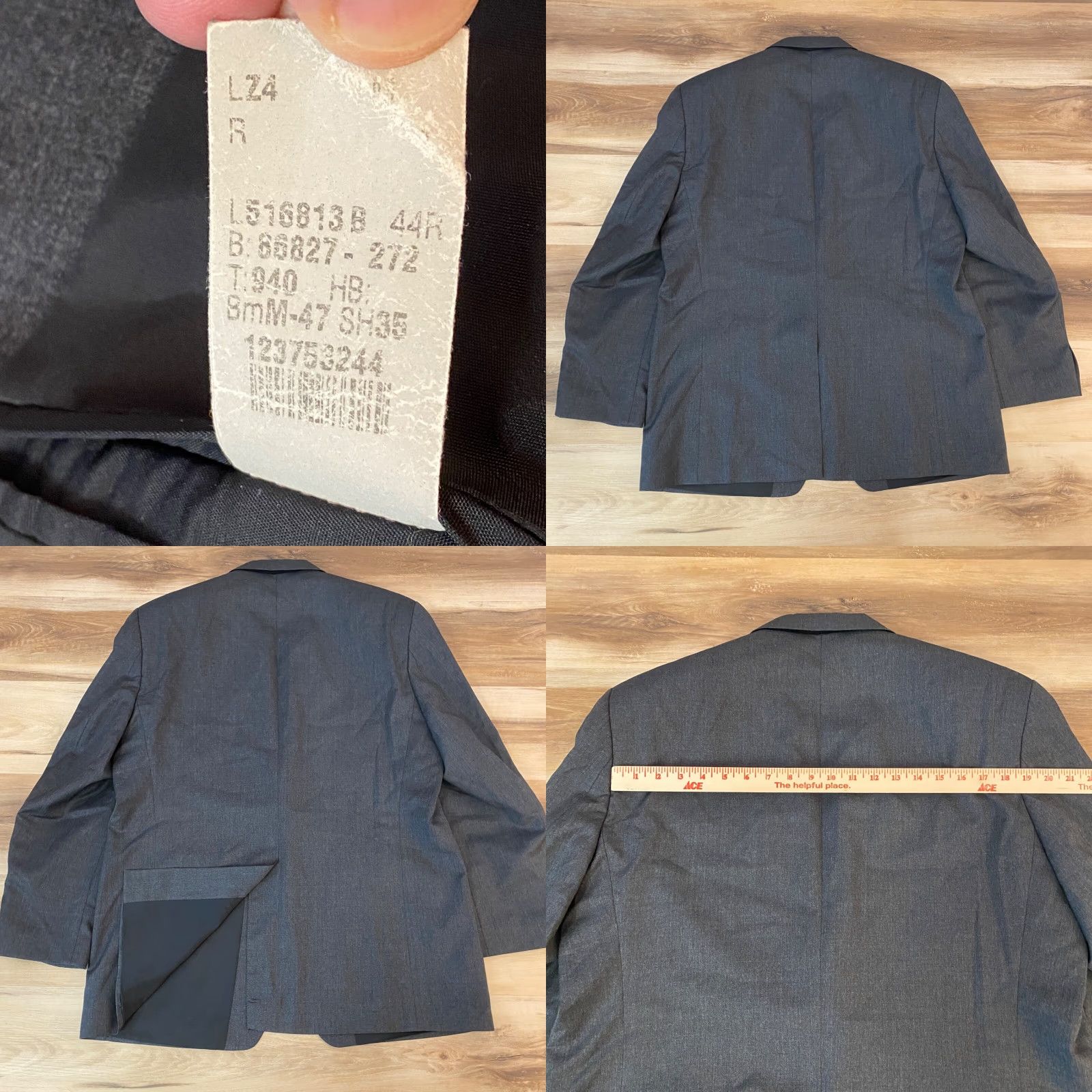 Ralph Lauren Lauren Ralph Lauren Blazer Mens 44R Gray Wool 2 Button Coat Sport Jacket Shirt Size 44R - 9 Thumbnail
