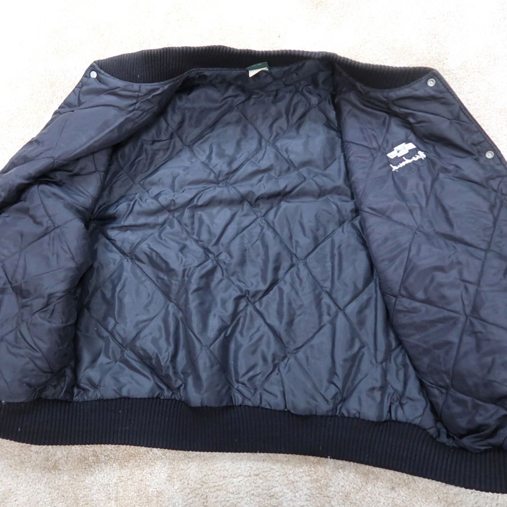 Vintage VINTAGE Varsity Jacket Black Leather Wool Body Jacket Men's XL MV Sport Size US XL / EU 56 / 4 - 7 Thumbnail