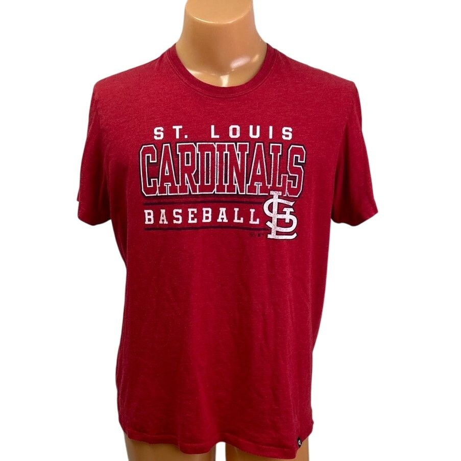 47 Brand STL Cardinals Mens Large Red Polycotton Short Sleeve Shirt Size US L / EU 52-54 / 3 - 1 Thumbnail