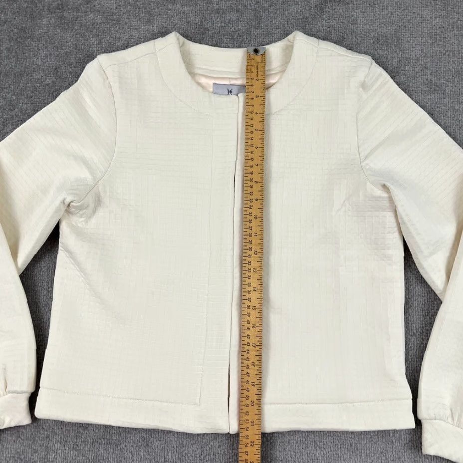 Vintage Dudley Stephens Blazer Womens M White Career Office Casual Jacket Blazer, Medium, Regular Fit, Solid, Black? White – wait. Size M / US 6-8 / IT 42-44 - 5 Thumbnail