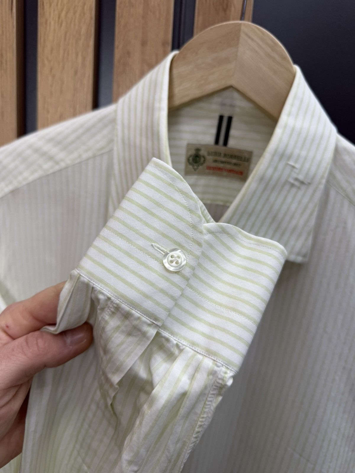 Luigi Borrelli Luigi Borrelli Cotton Striped Long Sleeve Shirt Size US L / EU 52-54 / 3 - 8 Thumbnail