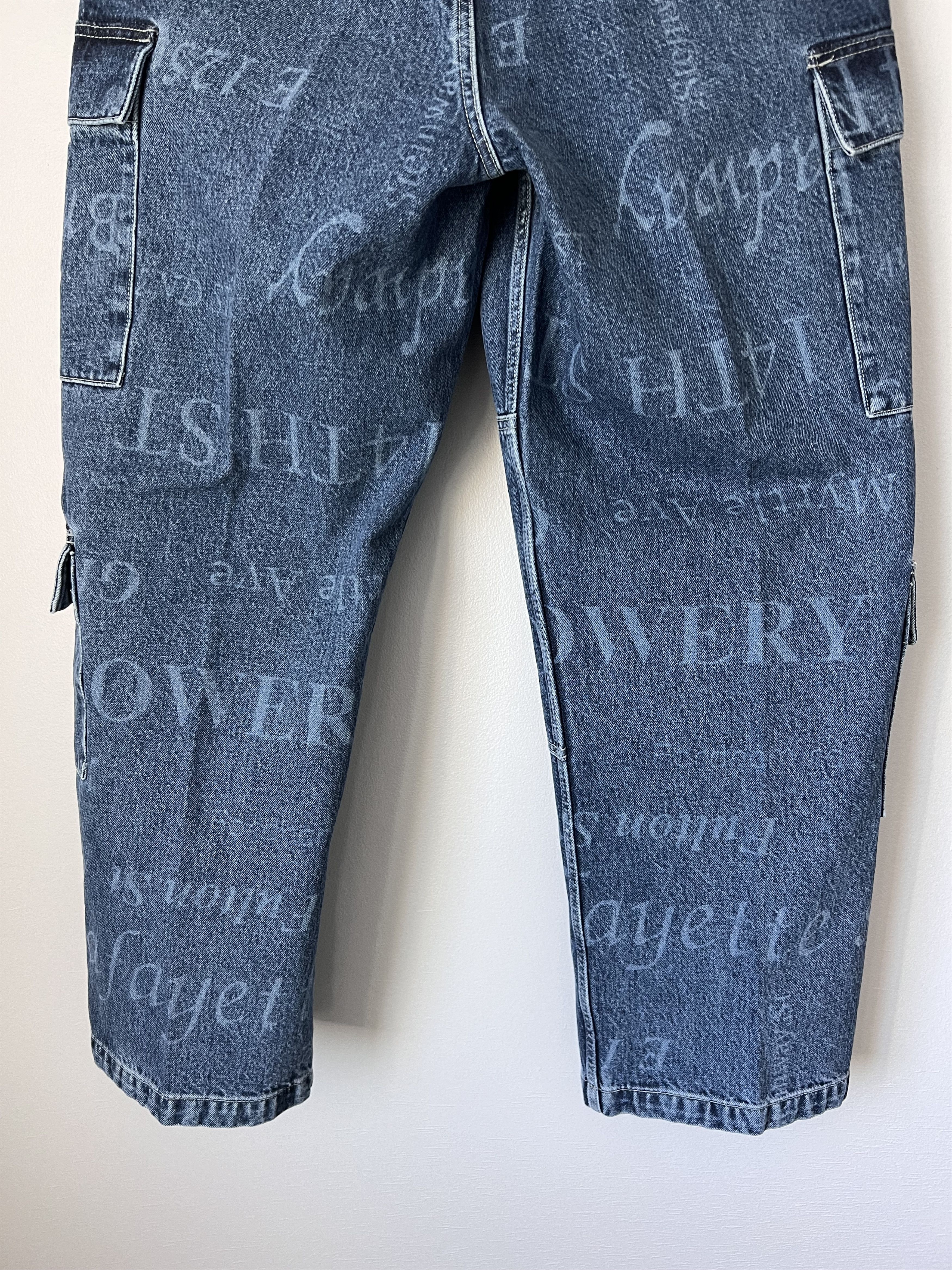 Martine Rose × Supreme Martine Rose Supreme Denim Cargo Pants in Blue Size US 32 / EU 48 - 6 Thumbnail