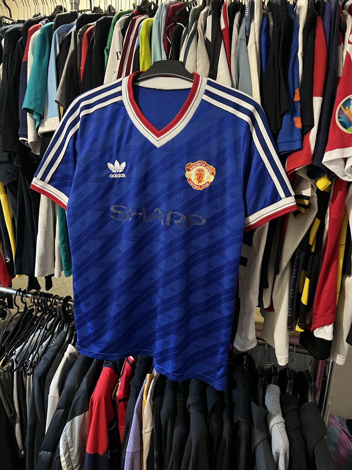 Other 1986-1987 VINTAGE ADIDAS MANCHESTER UNITED THIRD FOOTBALL T Size US M / EU 48-50 / 2 - 1 Thumbnail