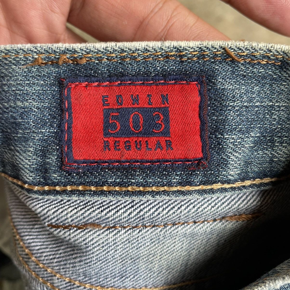 Edwin 🔥Vintage Edwin 503 Stoned Washed Ripped Distress Denim Jeans Size US 29 - 13 Thumbnail