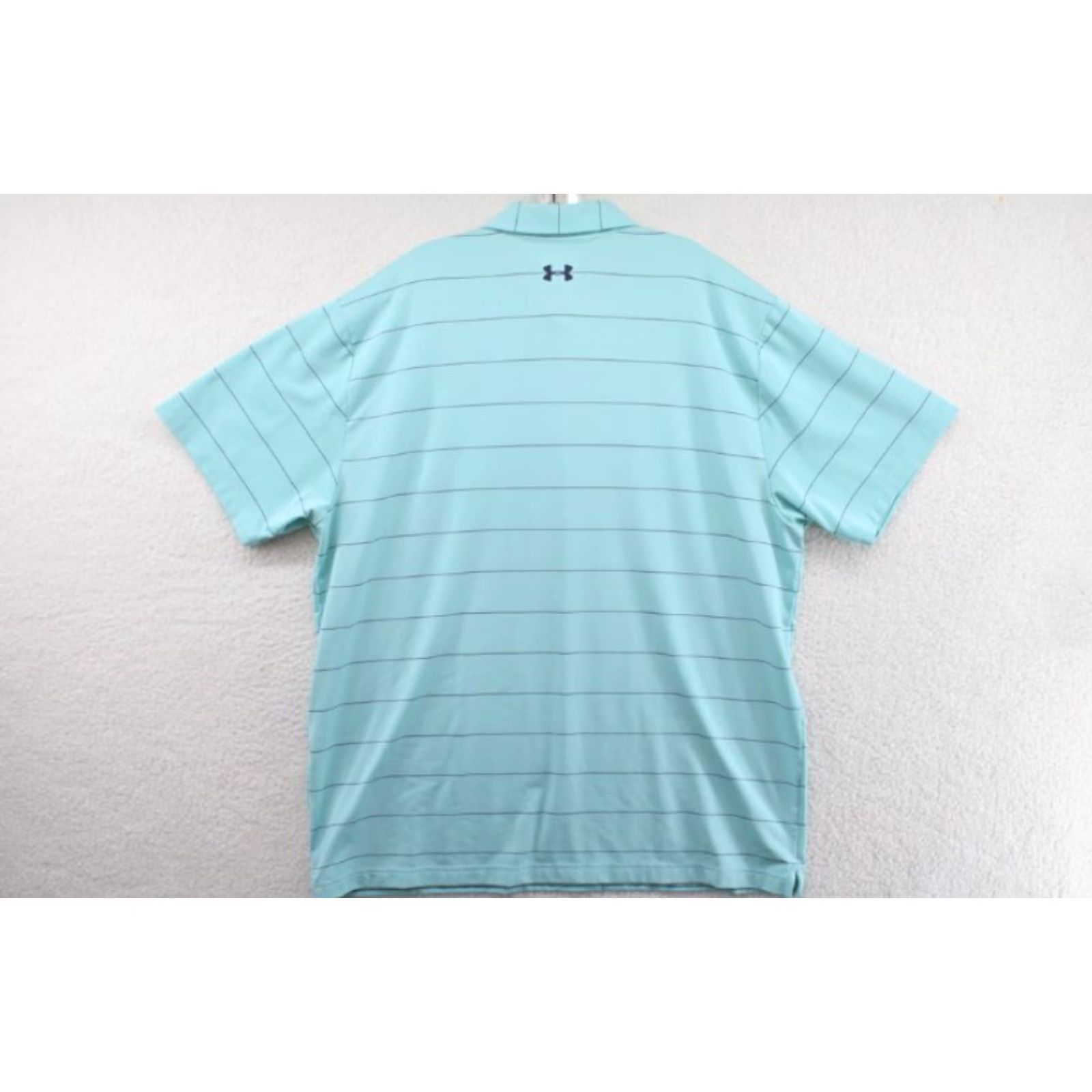Under Armour VINTAGE Under Armour Polo Shirt Men's 2XL Green Striped Loose Fit HeatGear Golf Preppy Size US XXL / EU 58 / 5 - 2 Thumbnail