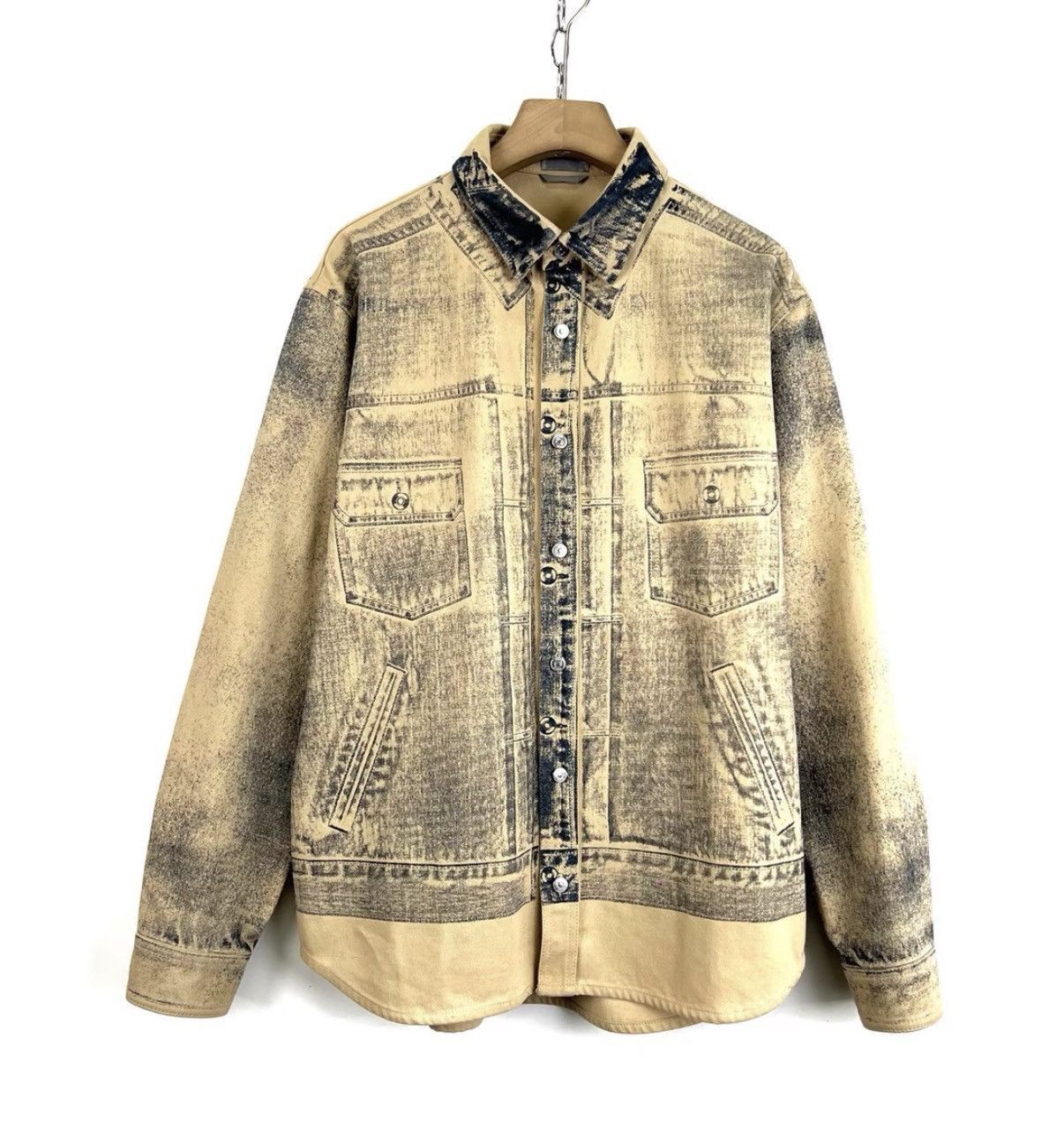 Dior Beige Distressed Button-Up Shirt XS Size US XS / EU 42 / 0 - 1 Thumbnail