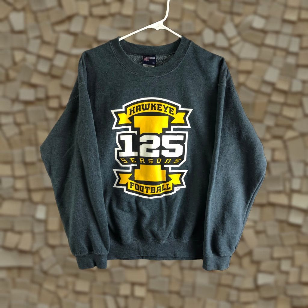 Vintage Iowa Hawkeyes Mens Medium Gray Long Sleeve Crew Neck Sweatshirt Size US M / EU 48-50 / 2 - 1 Thumbnail