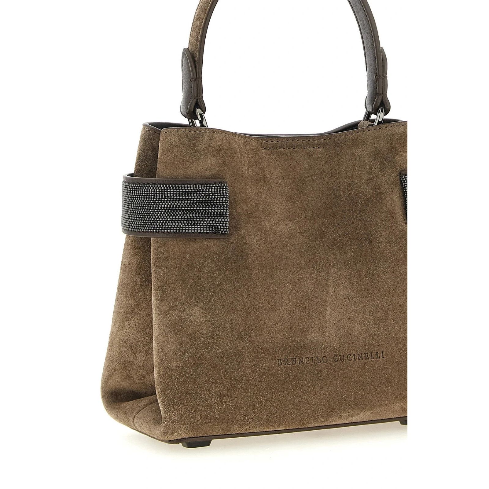 Brunello Cucinelli BRUNELLO CUCINELLI Essence Small Brown Top Handle Bag New & Size ONE SIZE - 3 Thumbnail