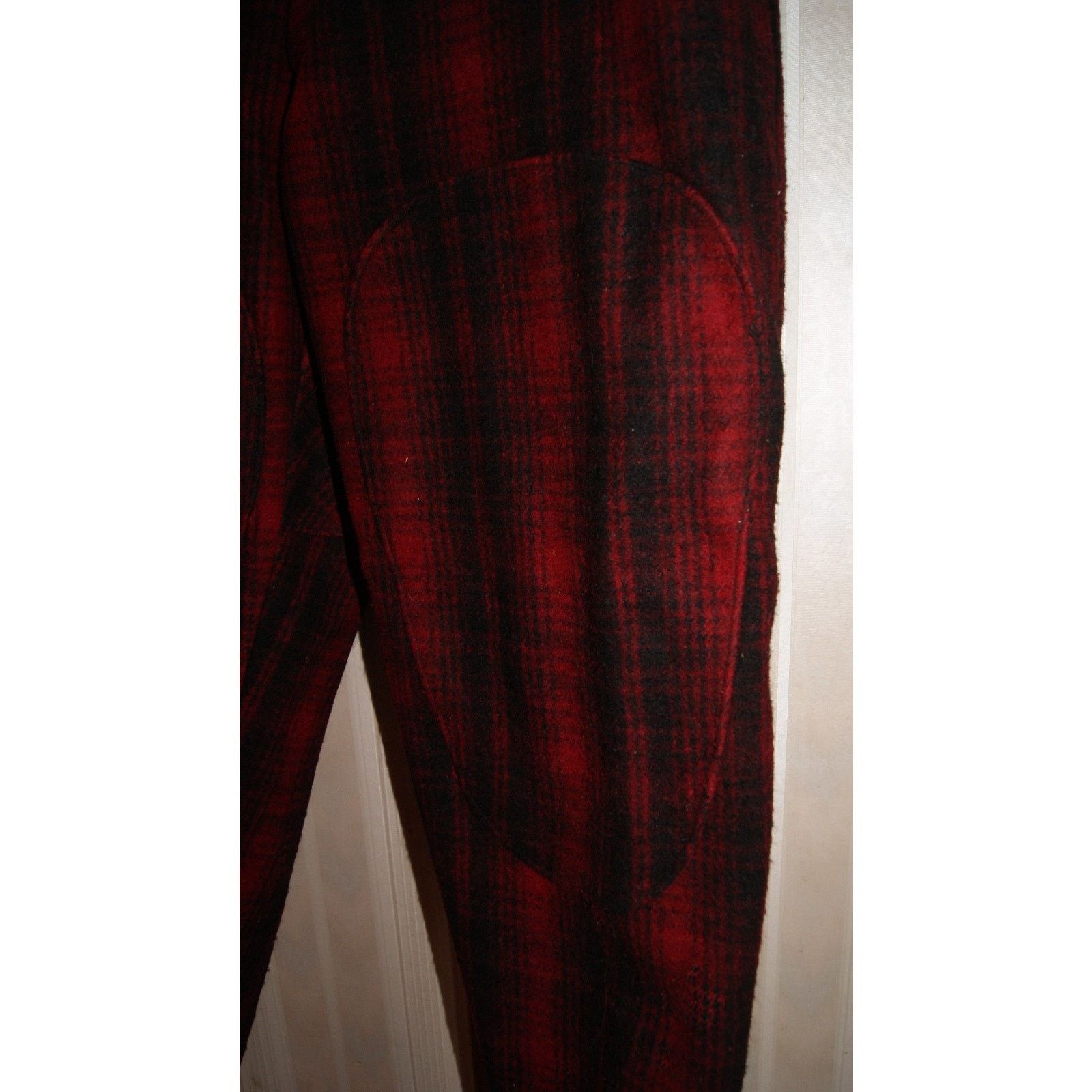 Woolrich Woolen Mills VTG Woolrich Wool Pants Mens 33x31 Red Black Double Knee Size US 33 - 5 Thumbnail