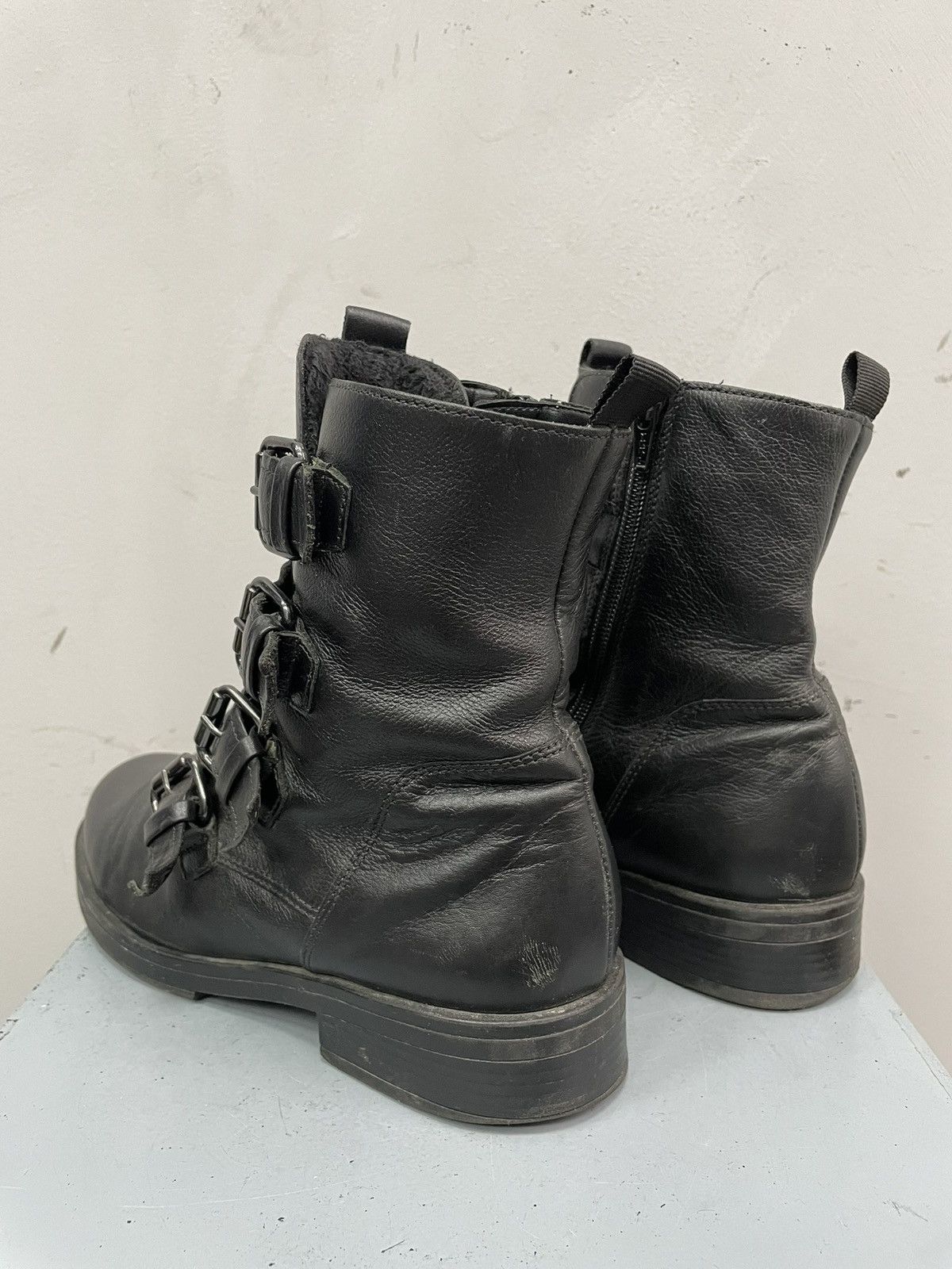 Other Vintage guidi style Gothic Multi Buckle Leather Boots Y2K Size US 7.5 / EU 40-41 - 7 Thumbnail