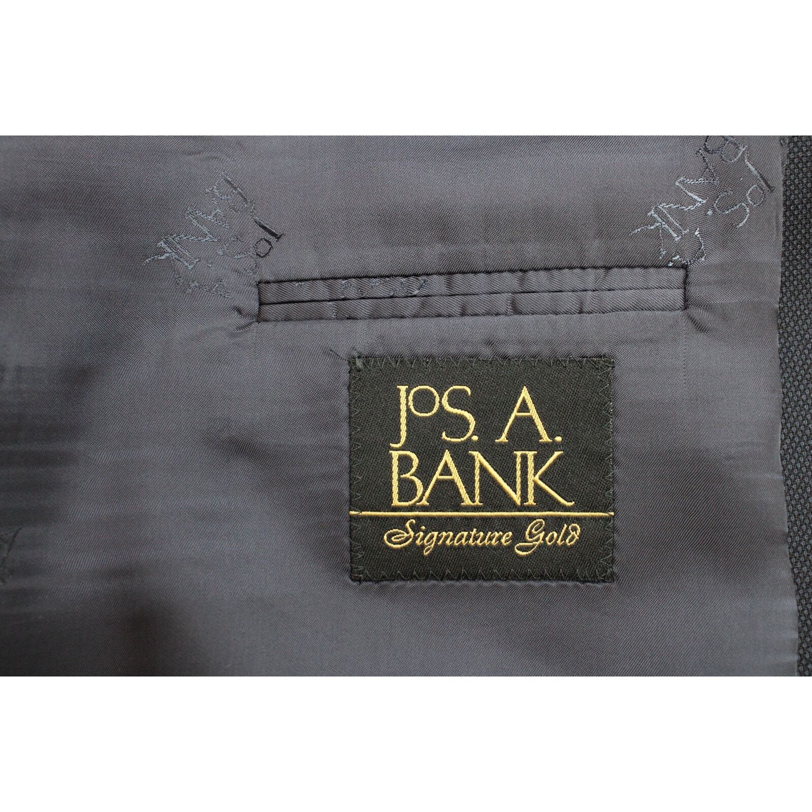 Jos. A. Bank Jos A Bank Blazer Men's 46R Navy Blue Single Breasted Size 46R - 4 Thumbnail