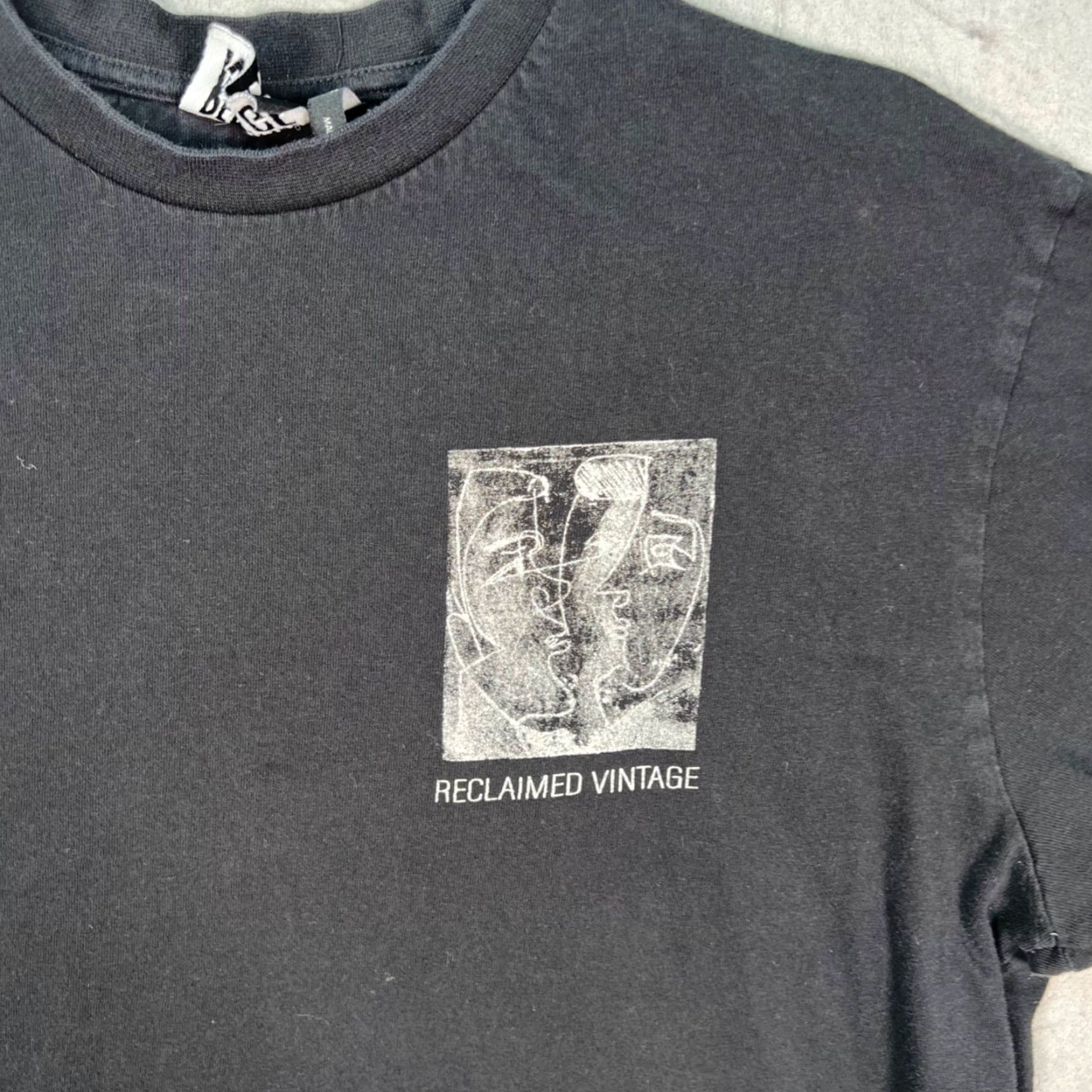 Vintage VINTAGE Reclaimed Vintage Mens T-Shirt Black Crew Neck Short Sleeve Large Graphic Ernst Ludwig Kirchner Design Shirt Mens XS? Size US L / EU 52-54 / 3 - 6 Thumbnail