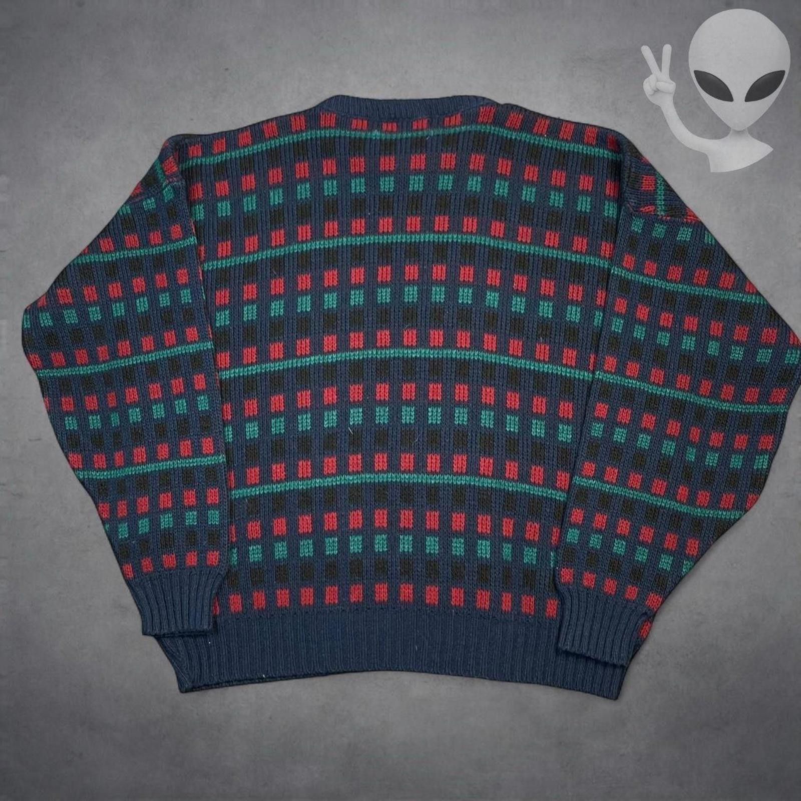 Other Scandia Sweater Mens Large Made in USA Geometric 90s Knit Size US L / EU 52-54 / 3 - 4 Thumbnail