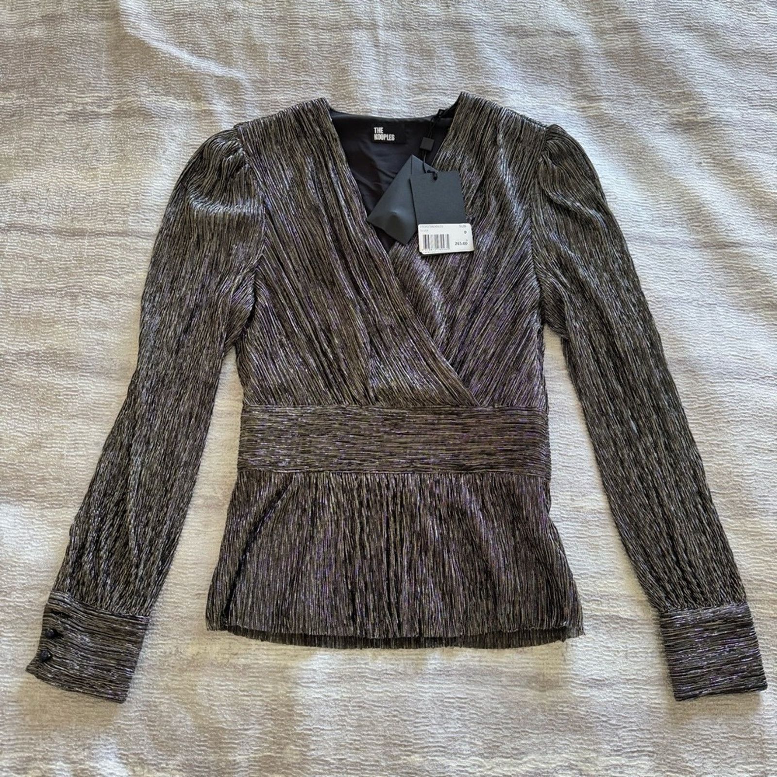 The Kooples NWT! The Kooples Shimmering Black Blouse, Size 0 Size XS / US 0-2 / IT 36-38 - 9 Thumbnail