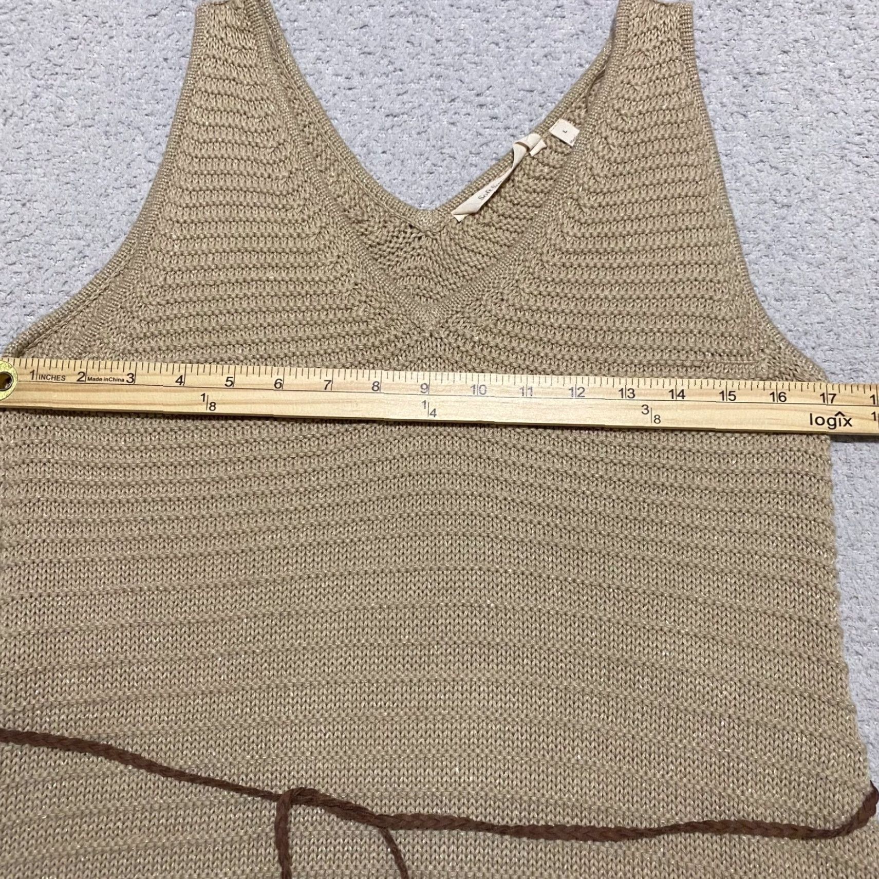 Soft Surroundings NWT Soft Surroundings Womens Large Dress Beige Lucera Knit Midi Tank Sweater New Size L / US 10 / IT 46 - 7 Thumbnail