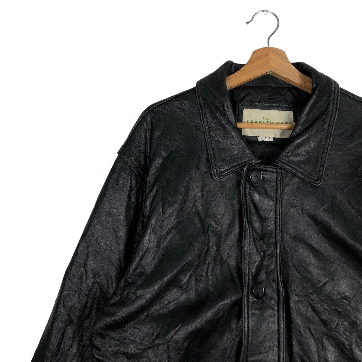 Japanese Brand 🔥90’s Vtg Lamb Leather Jacket Worker Paris Charley Bay Size US L / EU 52-54 / 3 - 7 Thumbnail