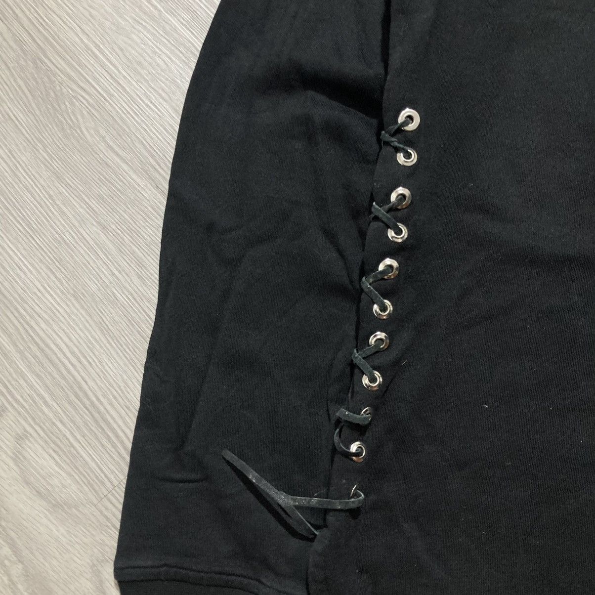 20471120 2000s Les Hommes Grunge Gothic Punk Style Fur Hoodie Black Size US L / EU 52-54 / 3 - 6 Thumbnail