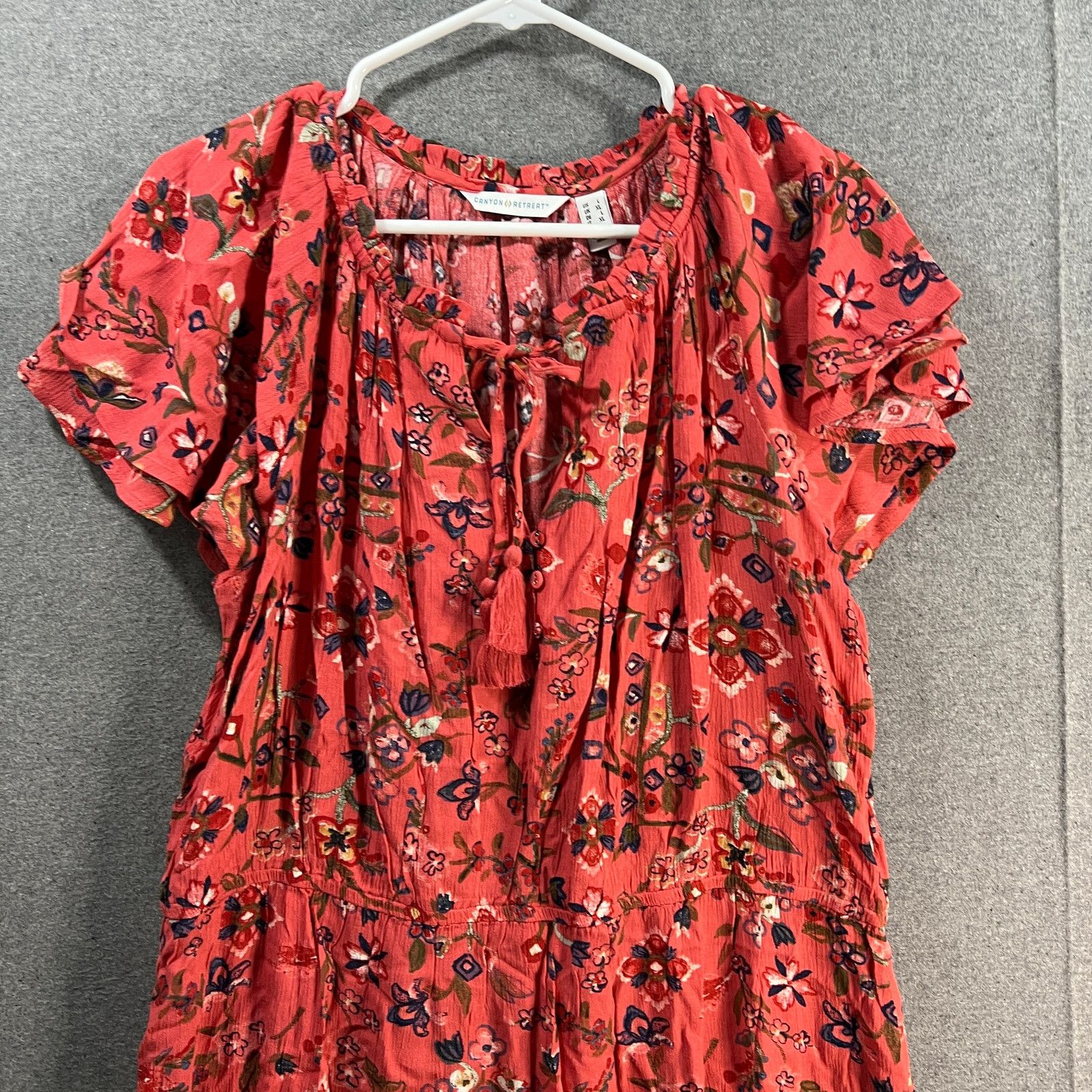 Other Canyon Retreat Regular Flutter Sleeve Dress Size L / US 10 / IT 46 - 4 Thumbnail