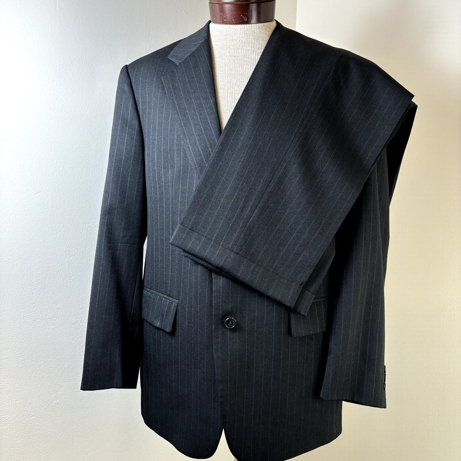 Brooks Brothers Brooks Brothers Men's 41R Striped Wool 2 Piece Suit With Dre Size 40R - 2 Thumbnail