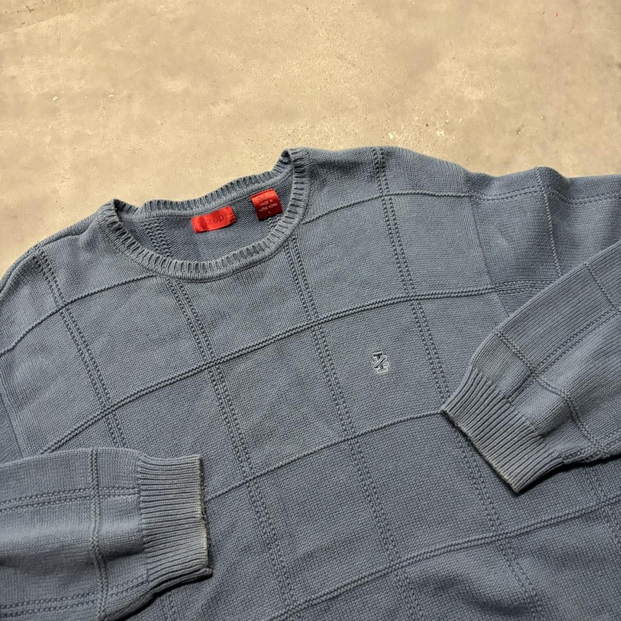 Japanese Brand × Vintage Crazy Vintage Y2K/2000s Blue Essential Knitted Sweater! Size US L / EU 52-54 / 3 - 3 Thumbnail