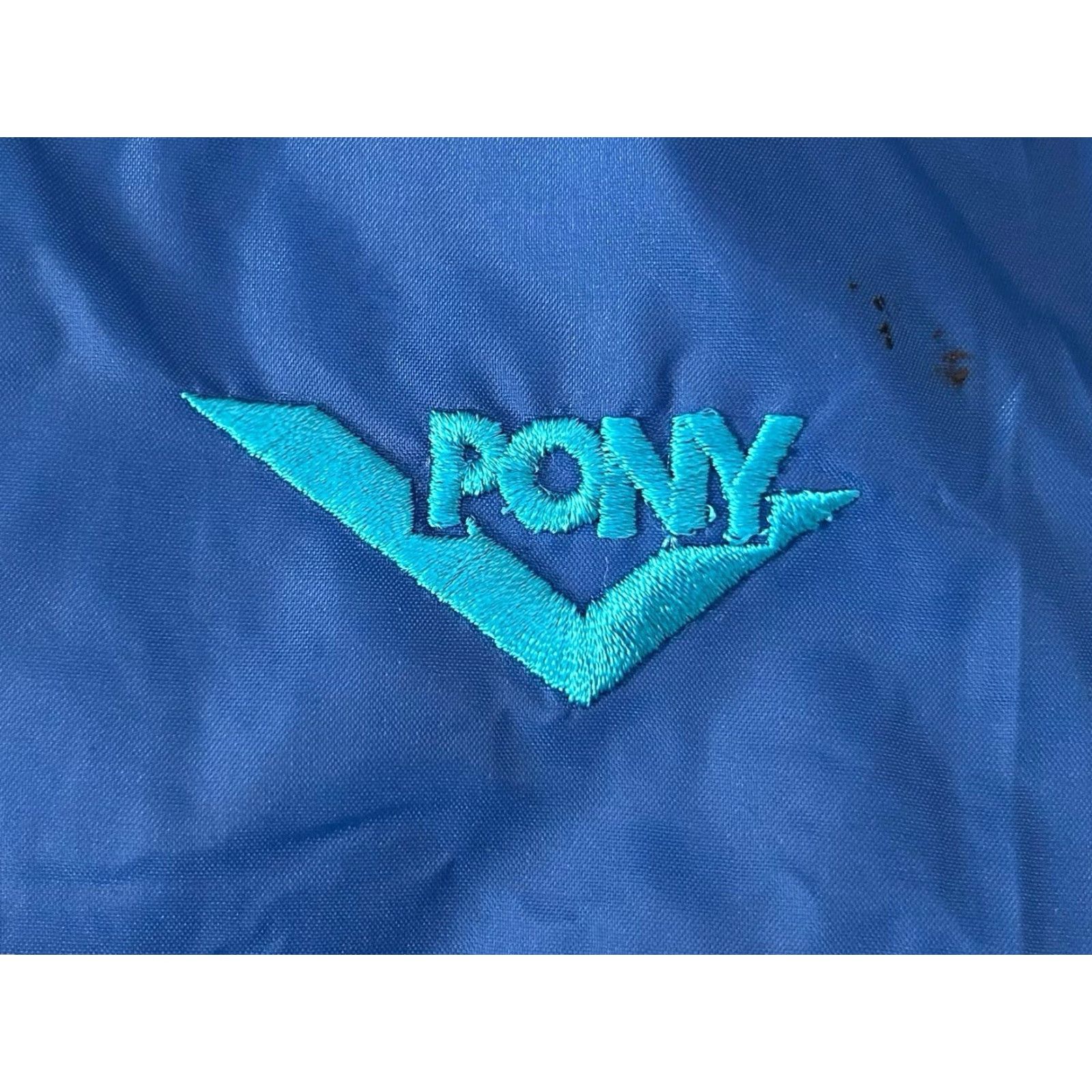 PONY VINTAGE PONY Windbreaker Jacket Womens M 80s Blue 1/2 Zip NWT Embroidered Logo Holiday? Size M / US 6-8 / IT 42-44 - 5 Thumbnail