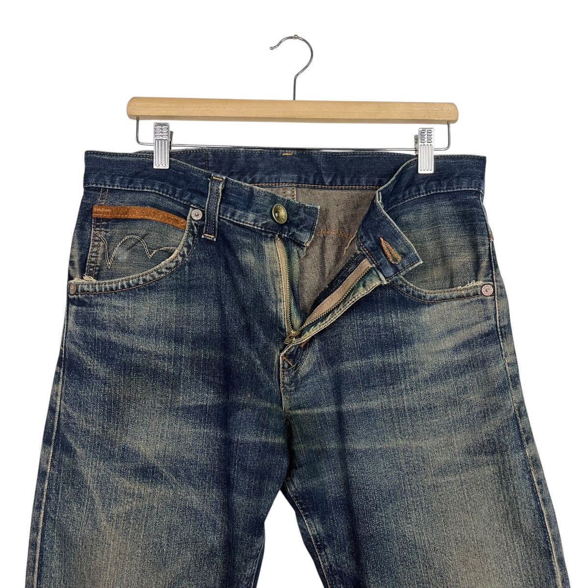 Edwin Vintage Edwin Western Cowboy Distressed Denim Jeans Size US 34 / EU 50 - 16 Thumbnail