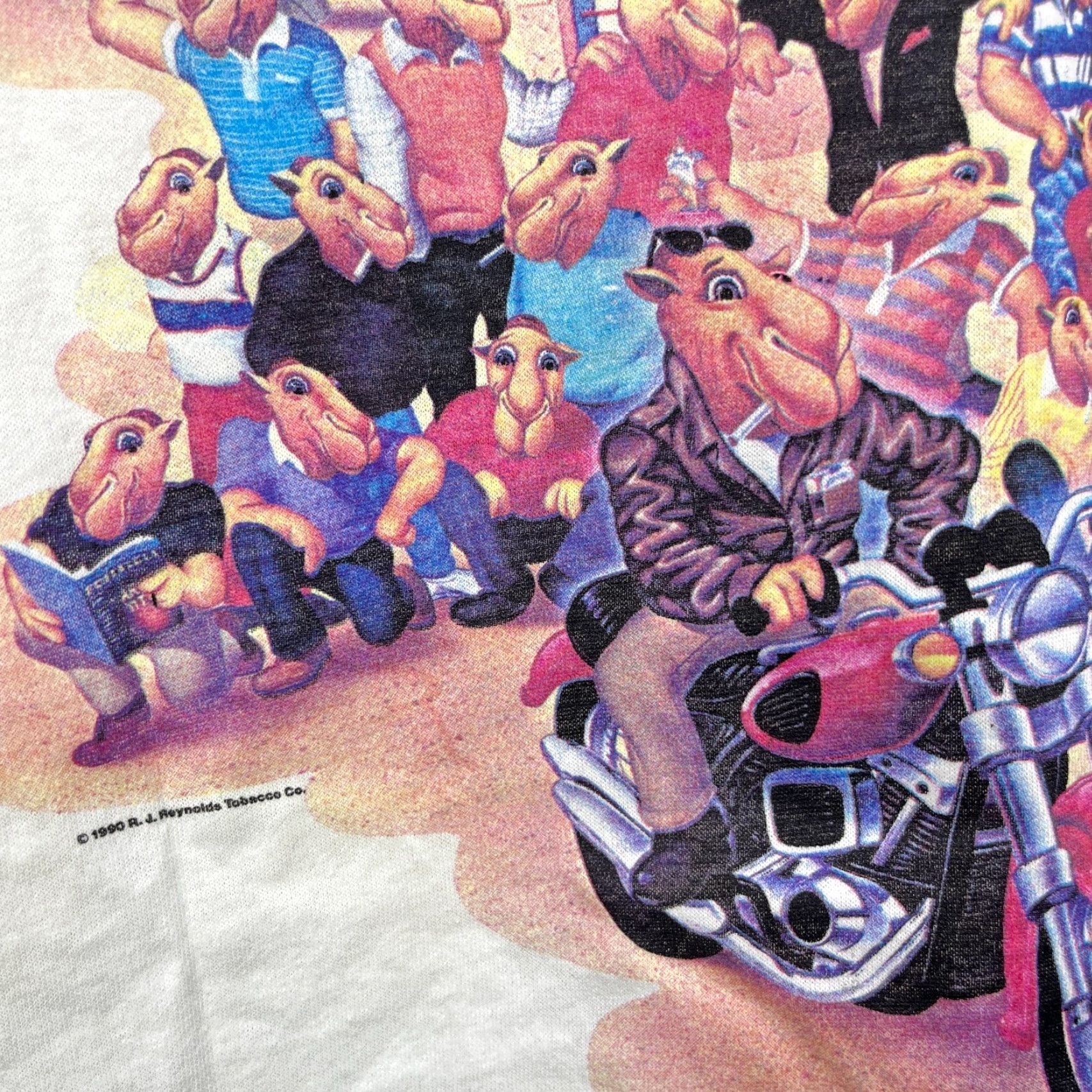 Camel VINTAGE 90s Camel T-Shirt White XL Short Sleeve Graphic Print Men Size US XL / EU 56 / 4 - 4 Thumbnail
