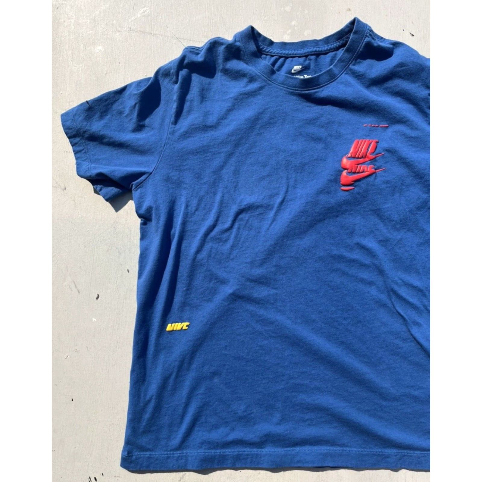 Nike Nike T-Shirt Men’s Blue All-Over Spell XL Swish Logo Streetwear City Sports Size US XL / EU 56 / 4 - 4 Thumbnail