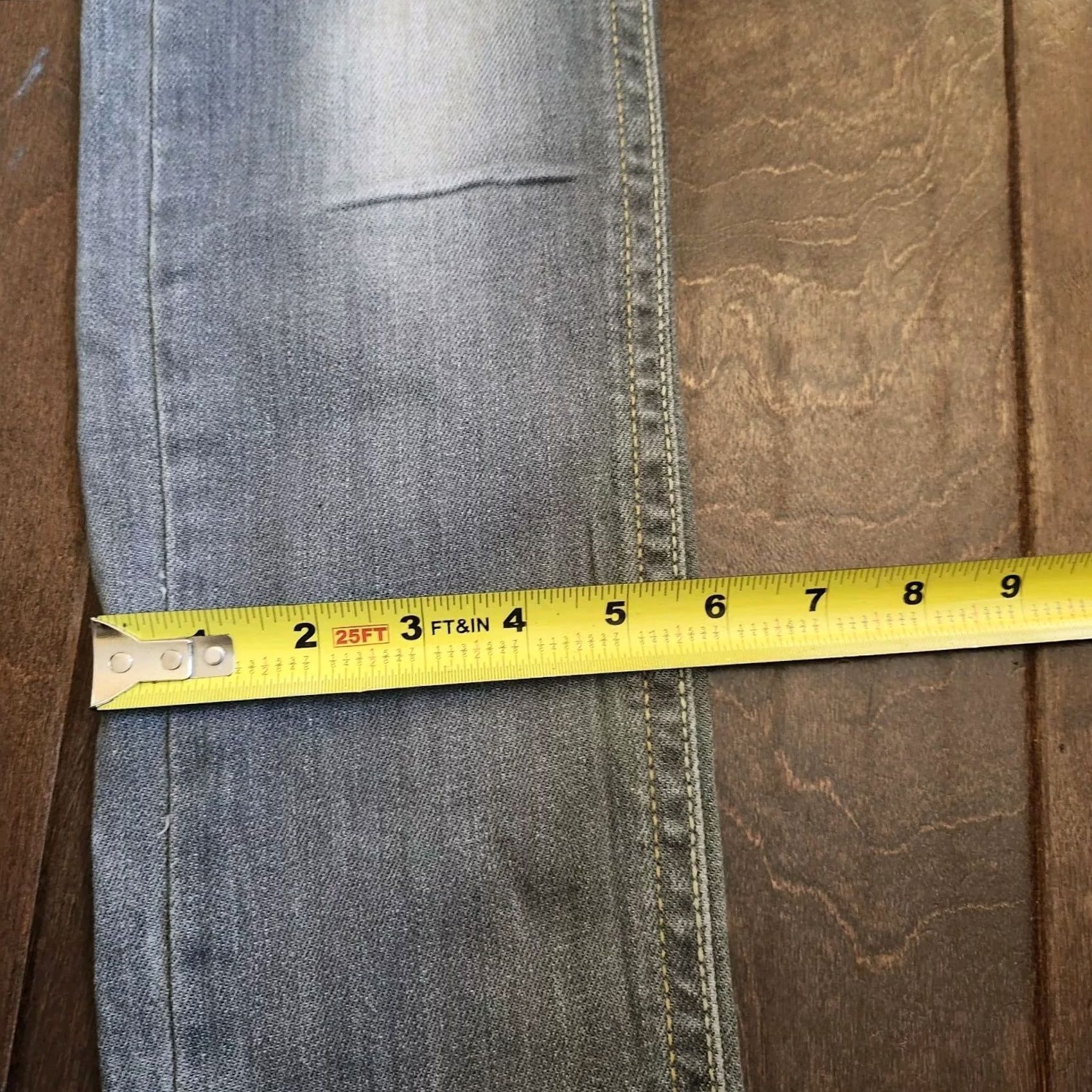 United Colors Of Benetton United Colors Of Benetton Jeans Men Gray Back Zip Pockets Denim Slim 38 Regular Machine Washable Straight 34in Inseam Mens Size US 38 / EU 54 - 7 Thumbnail