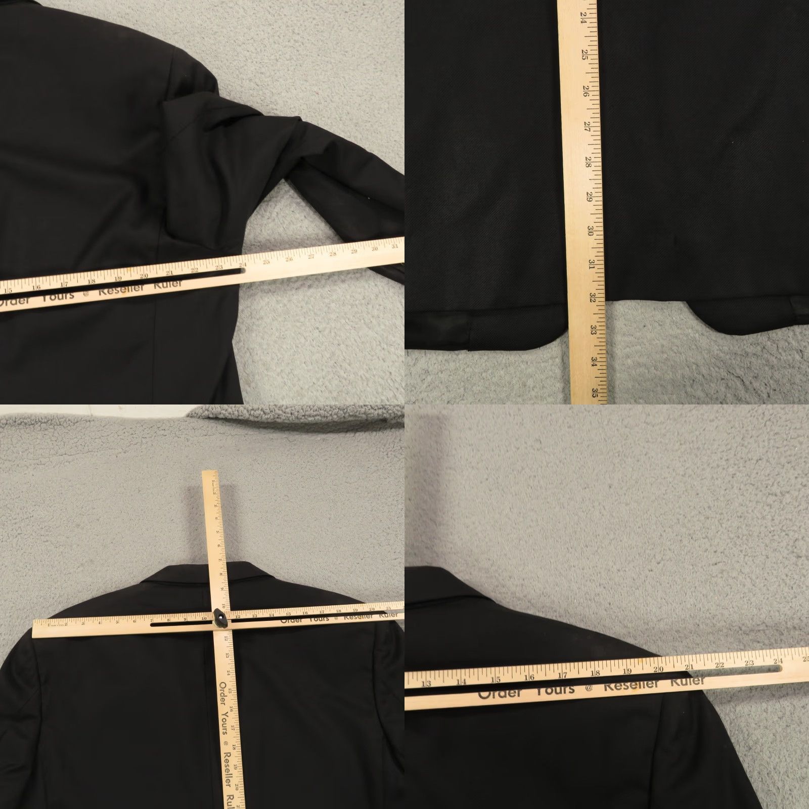 Canali Canali Blazer Jacket Wool Black 46R Three-Button Notch Lapel Regular Single-Breasted Vintage? No. (Remove N/A) Size 46R - 10 Thumbnail