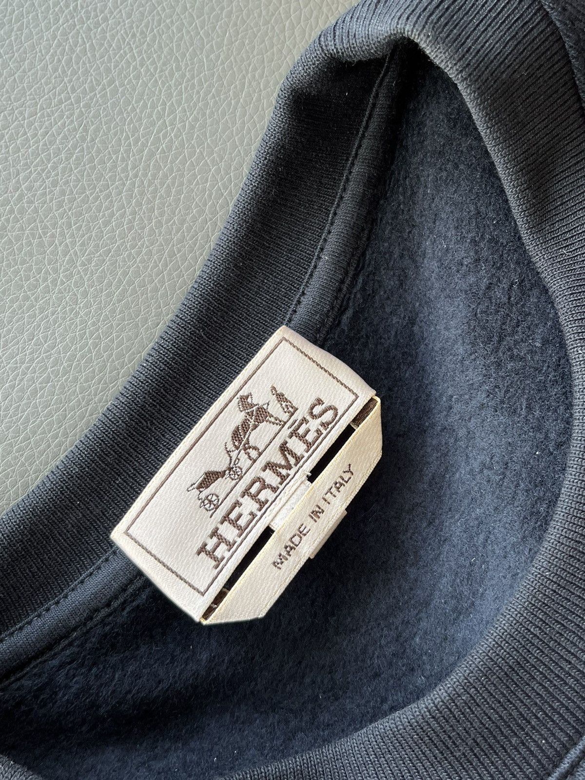 Hermes Hermes Super Runway Brand New Stitching Crewneck Sweatshirt Size US L / EU 52-54 / 3 - 6 Thumbnail