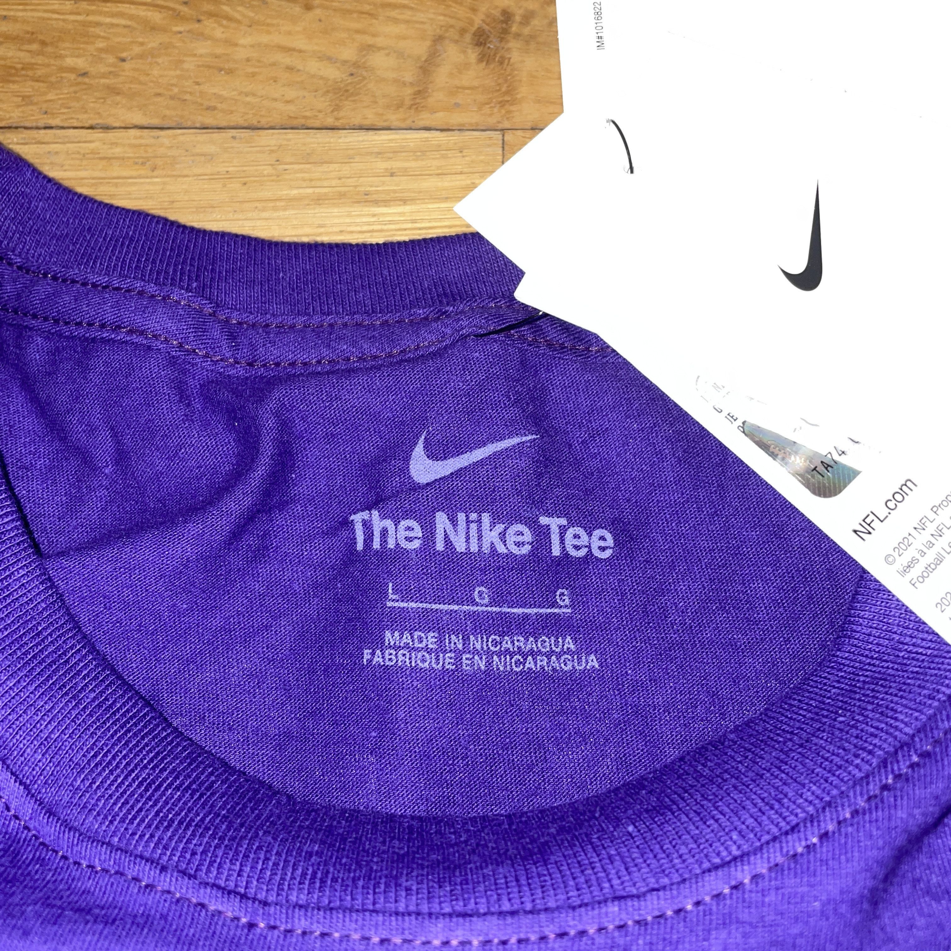 NFL NIKE NFL MINNESOTA VIKINGS MEN'S LOGO T-SHIRT Size L - NEW Size US L / EU 52-54 / 3 - 7 Thumbnail