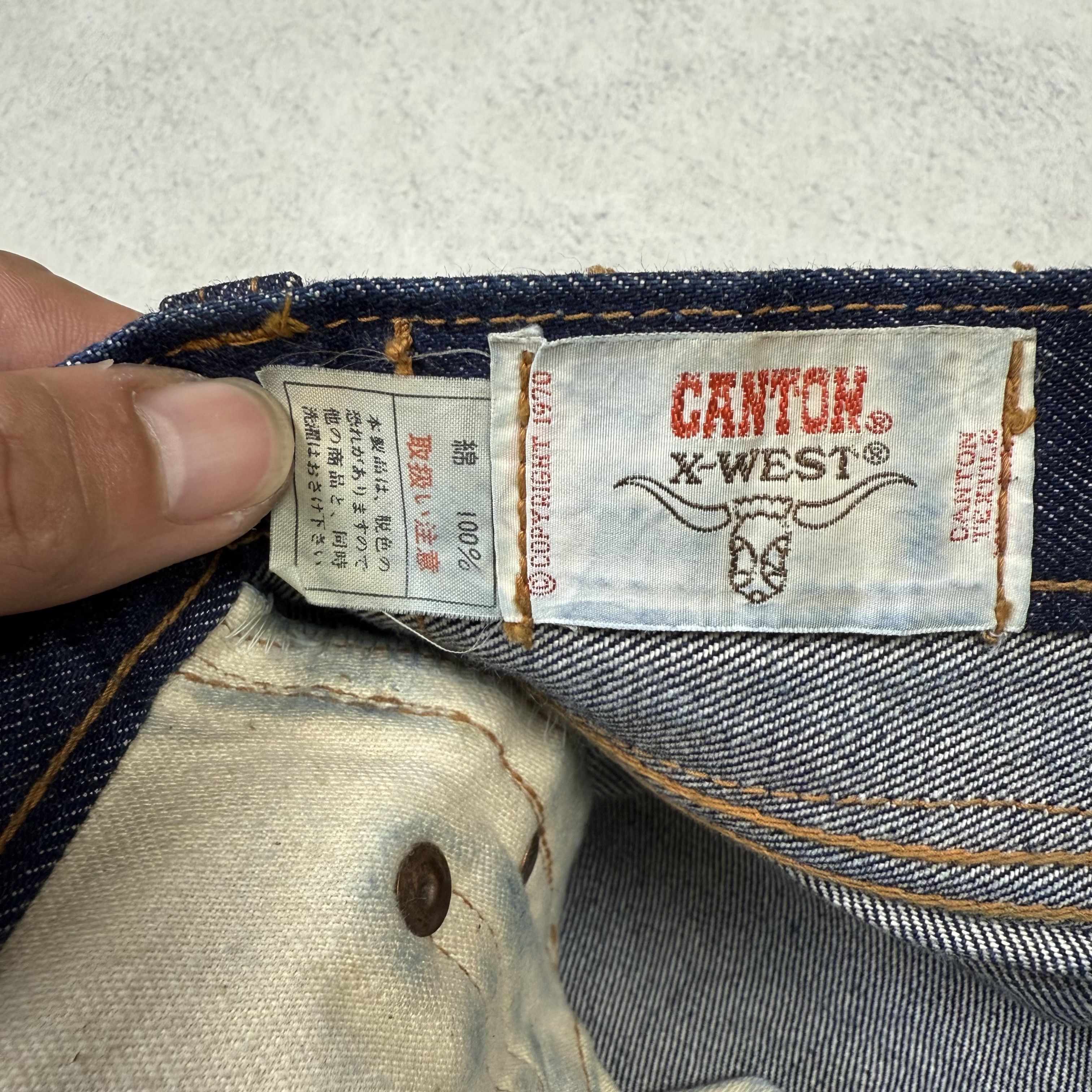 Japanese Brand Vintage Canton X-West Flare Bootcut Denim Size US 28 / EU 44 - 11 Thumbnail