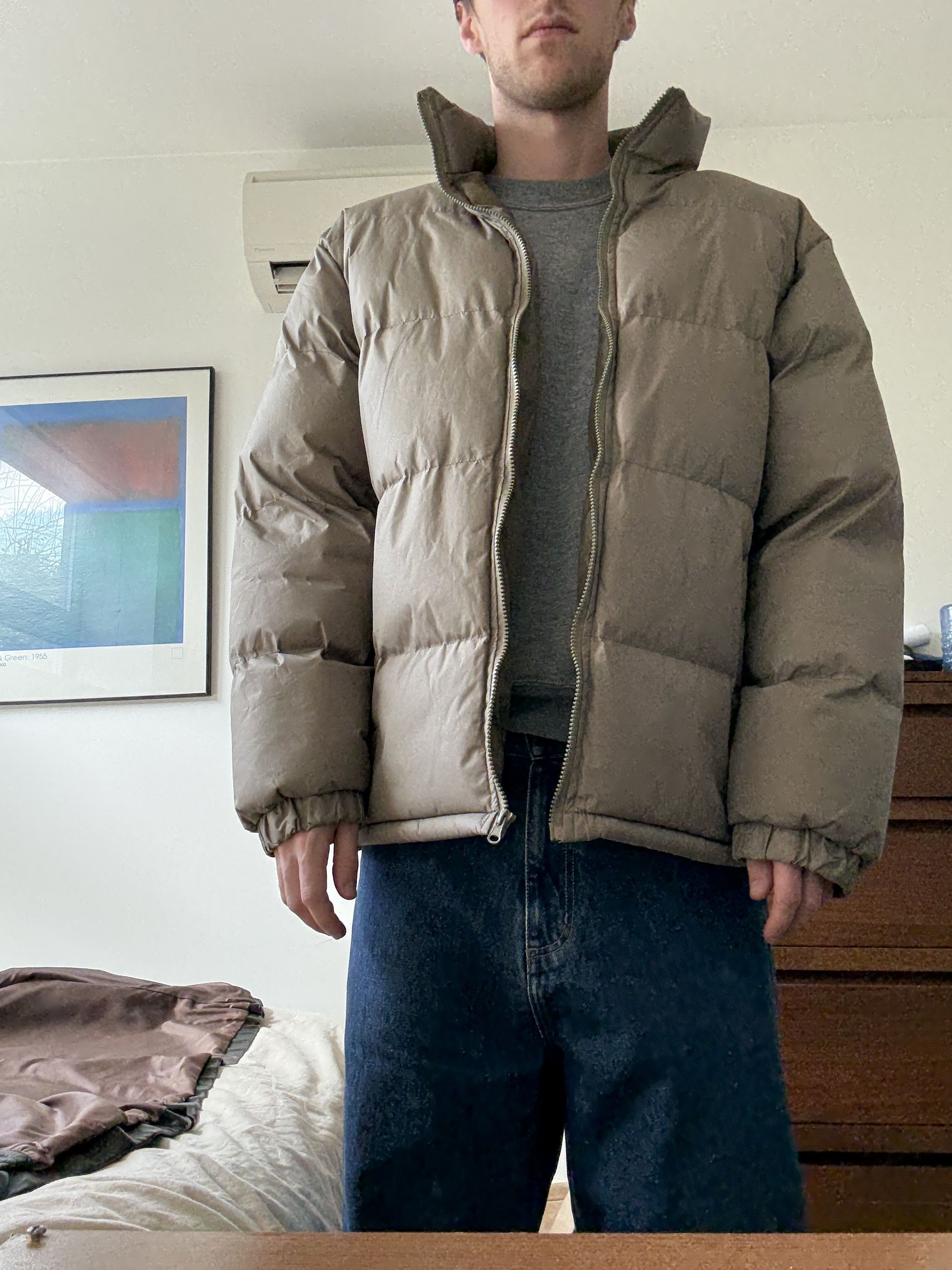 Other Vintage Franklin Allen Taupe Puffy Down Jacket Size US L / EU 52-54 / 3 - 4 Thumbnail