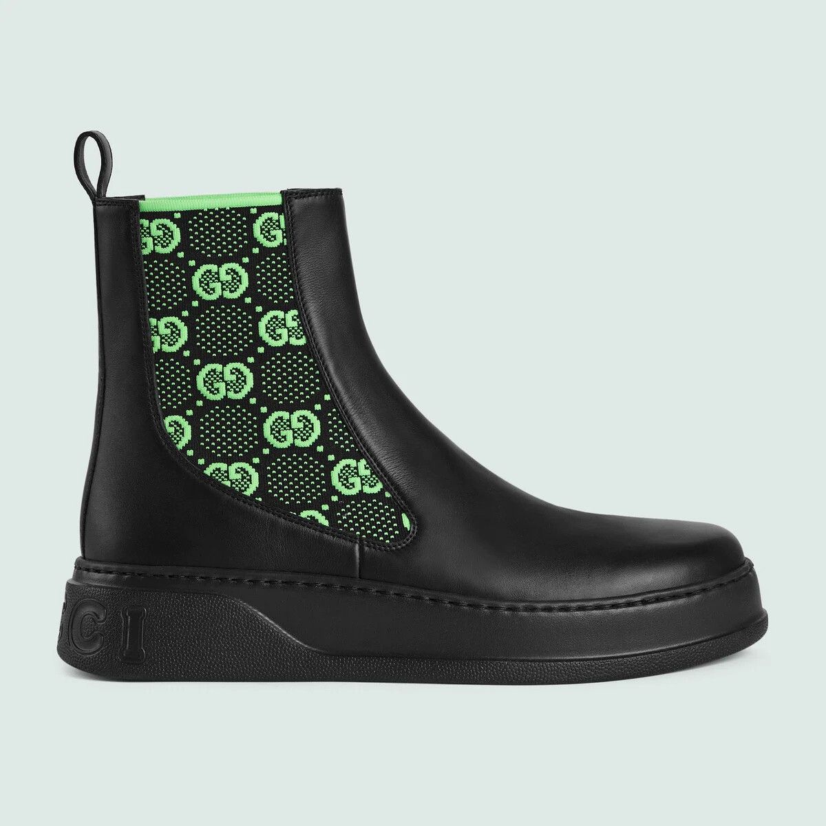 Gucci oc11z0925 Boots With GG Jersey in Black Size US 12.5 / EU 45-46 - 1 Thumbnail