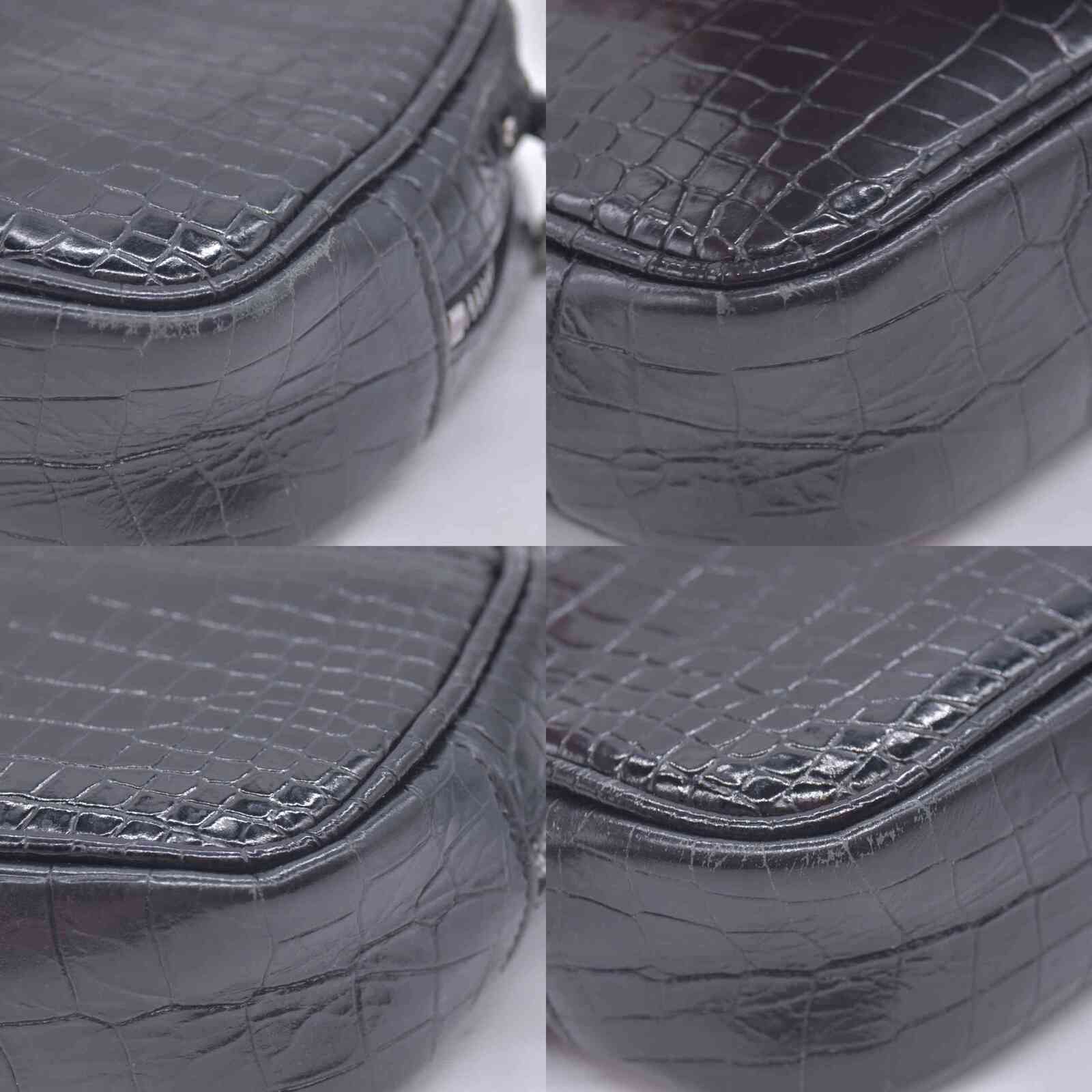 Saint Laurent Paris 2019 Saint Laurent Calfskin Crocodile Embossed Monogram Mini Size ONE SIZE - 3 Thumbnail