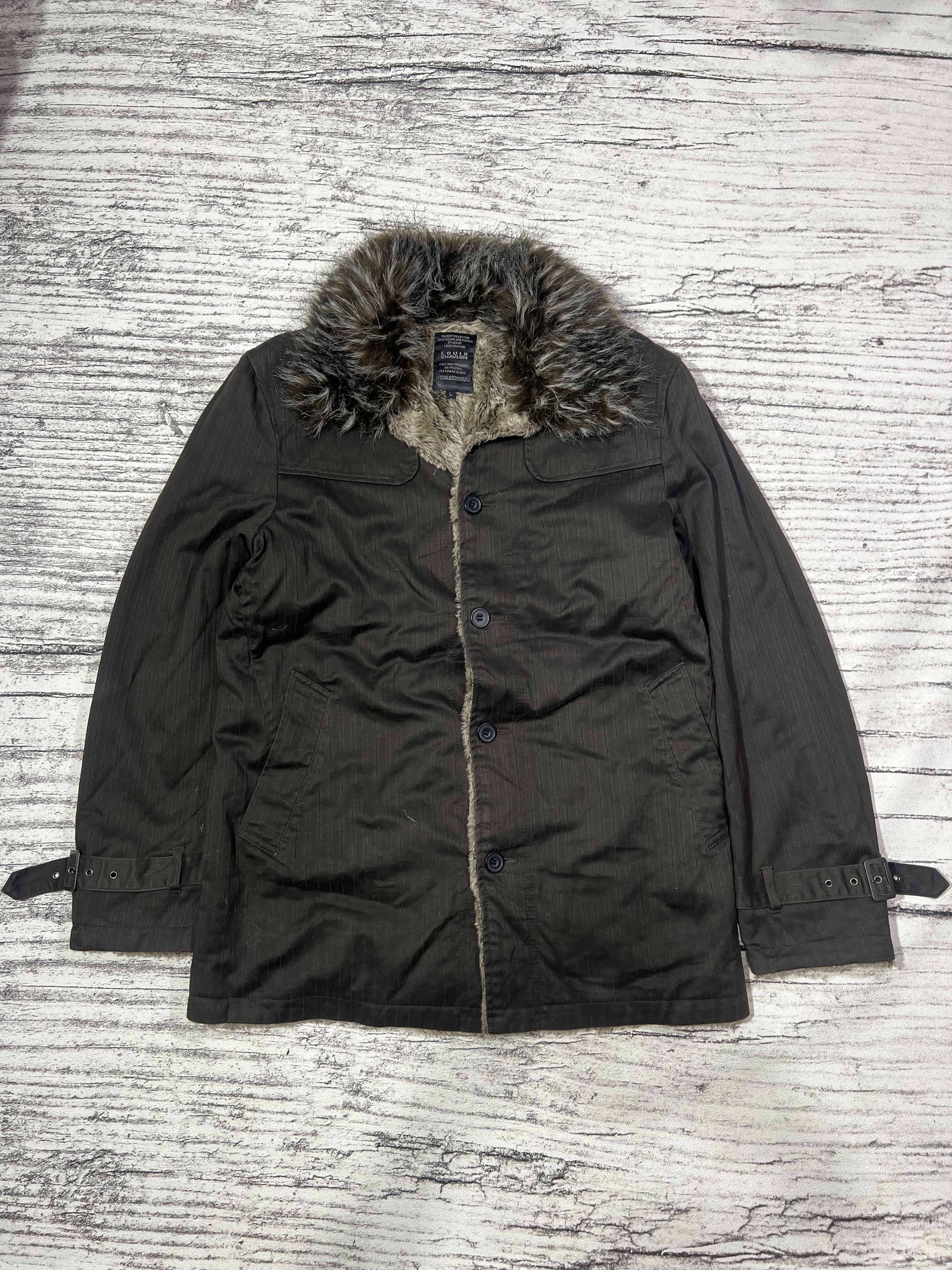 Japanese Brand 2000s Louis Chavlon Fuzzy Fur Napoleon Belt y2k Lgb Ifsix Size US L / EU 52-54 / 3 - 1 Thumbnail