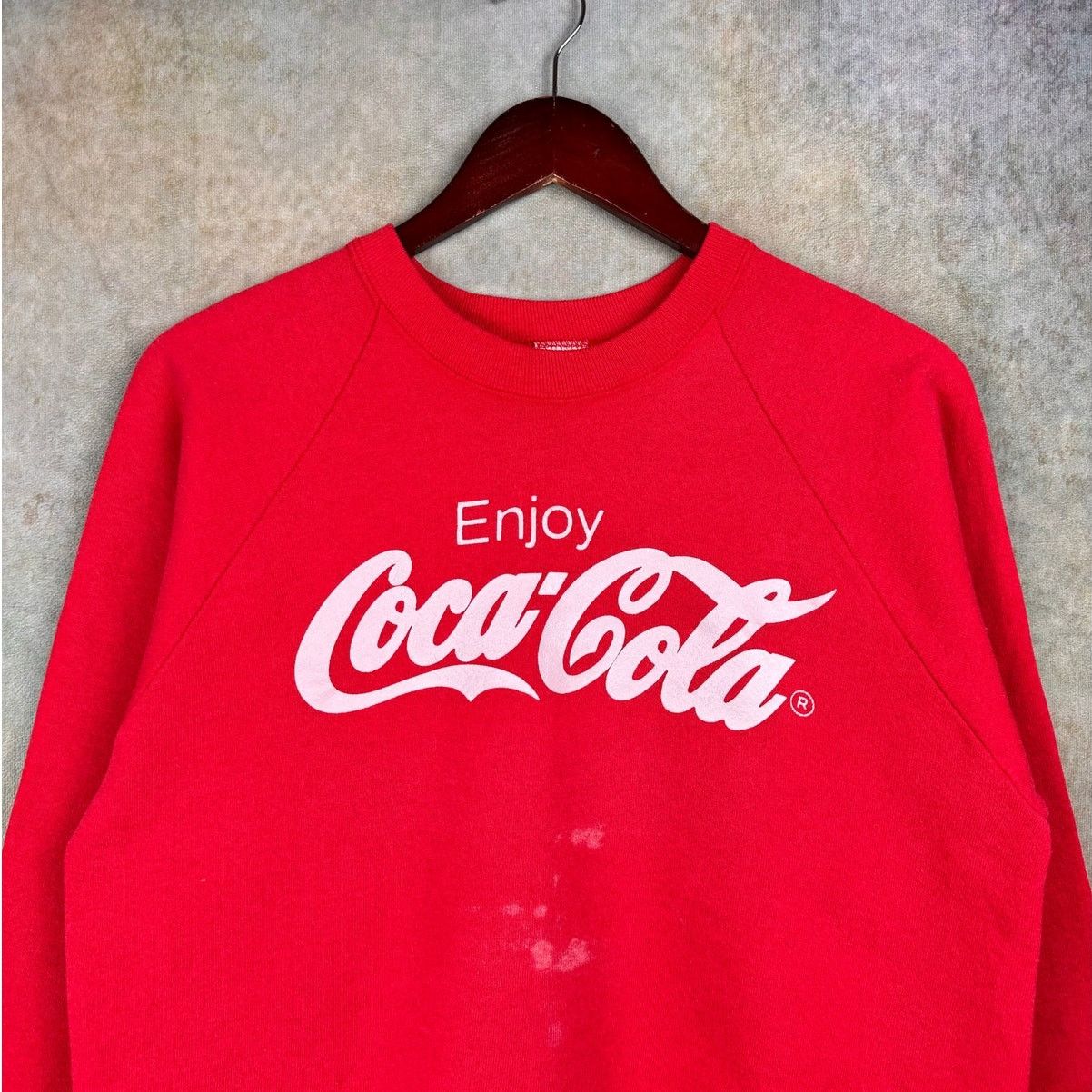 Coca Cola × Vintage VTG 90s Coca Cola Coke Raglan Sweatshirt Mens Sz L Red Size US L / EU 52-54 / 3 - 3 Thumbnail