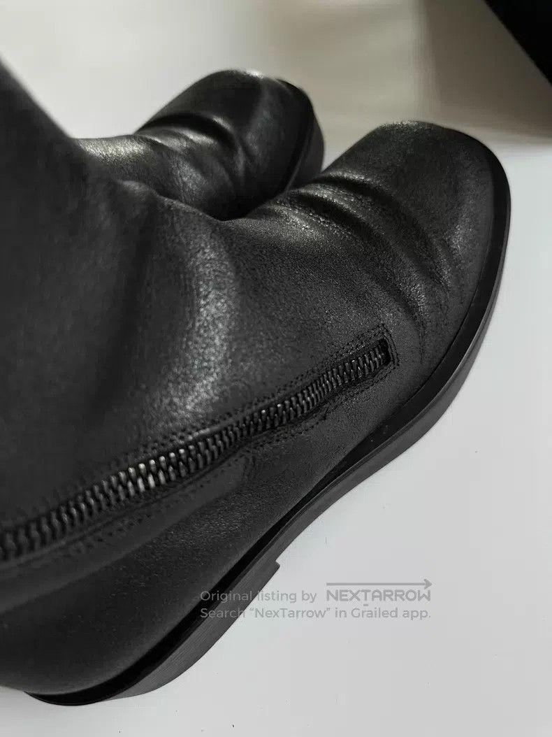 Ann Demeulemeester Ann Demeulemeester 22AW diagonal zipper mottled boots leat Size US 11.5 / IT 41.5 - 6 Thumbnail